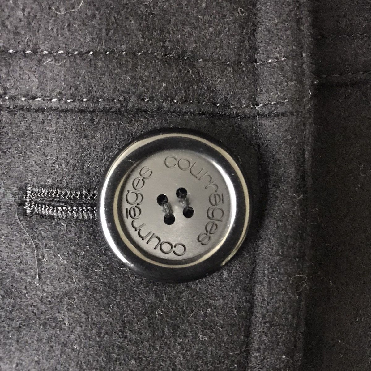 Courreges COURREGES France Designer Brand Wool Long Coat Jacket Size S / US 4 / IT 40 - 3 Thumbnail