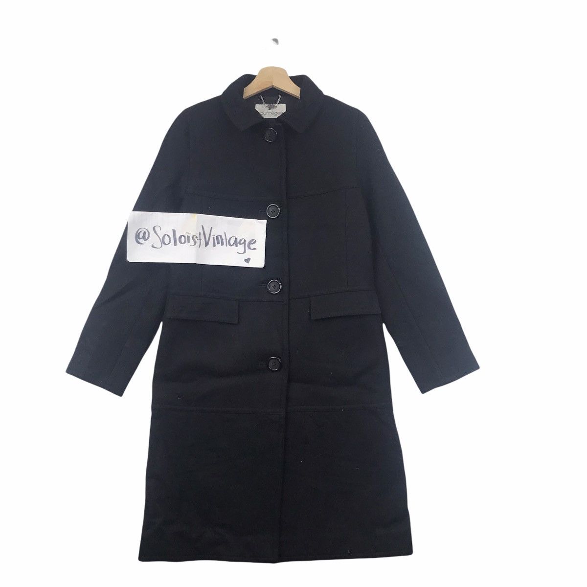 Courreges COURREGES France Designer Brand Wool Long Coat Jacket Size S / US 4 / IT 40 - 1 Thumbnail