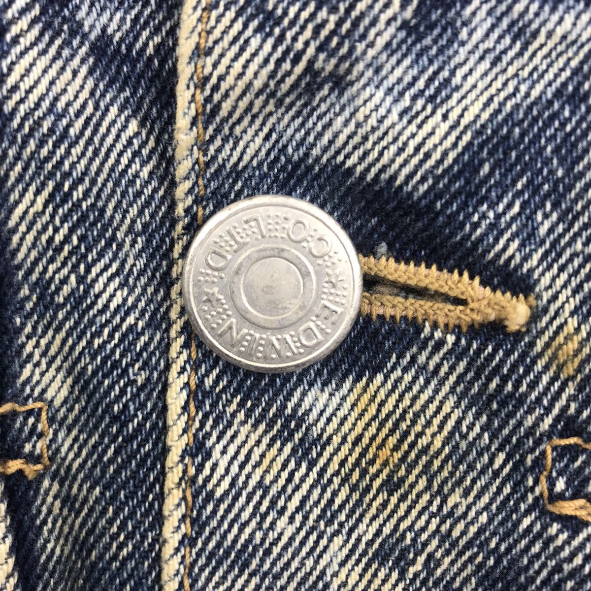 Japanese Brand EDWIN JEANS Stone Washed Japan Marble Jeans Denim Jacket Size US L / EU 52-54 / 3 - 3 Thumbnail