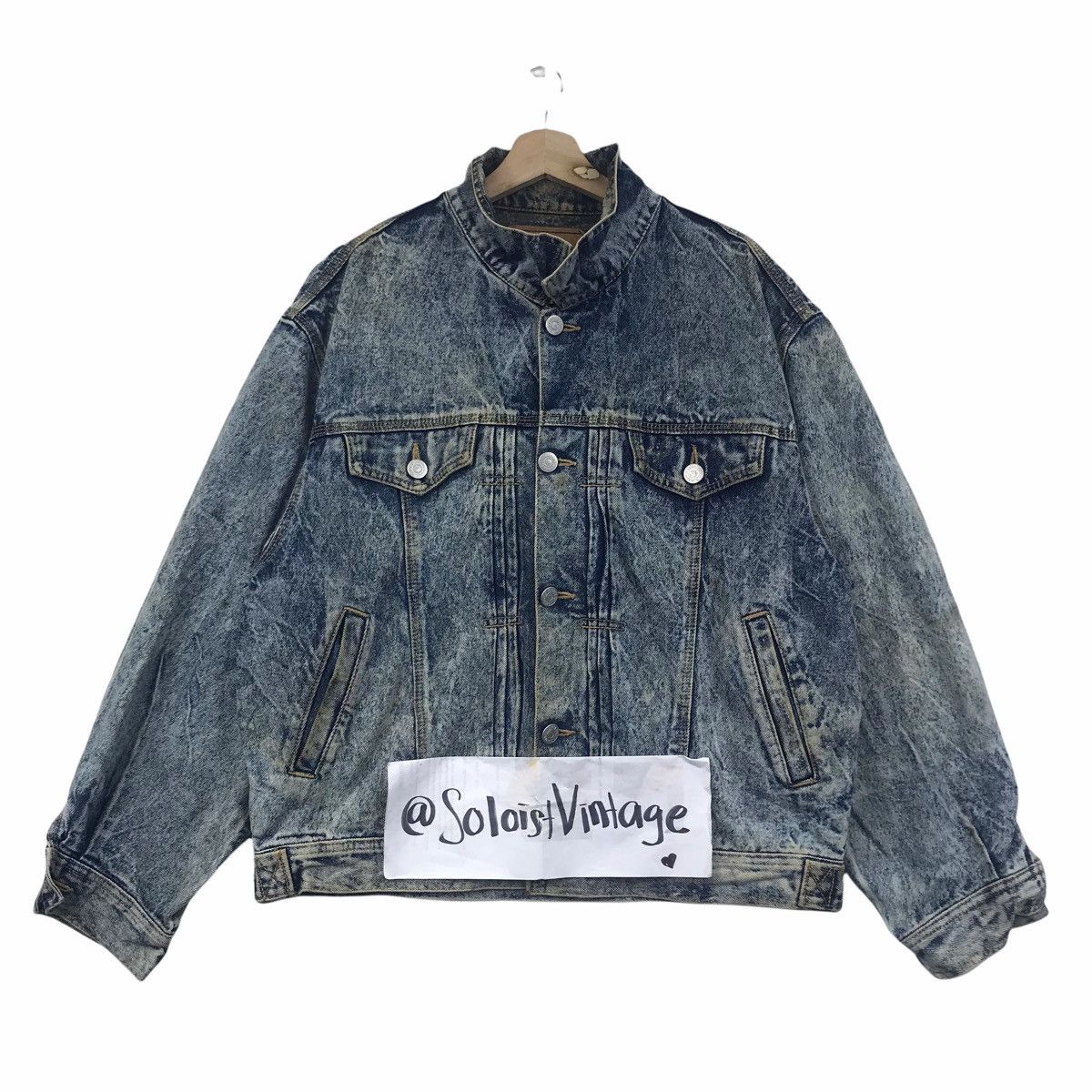 Japanese Brand EDWIN JEANS Stone Washed Japan Marble Jeans Denim Jacket Size US L / EU 52-54 / 3 - 1 Thumbnail
