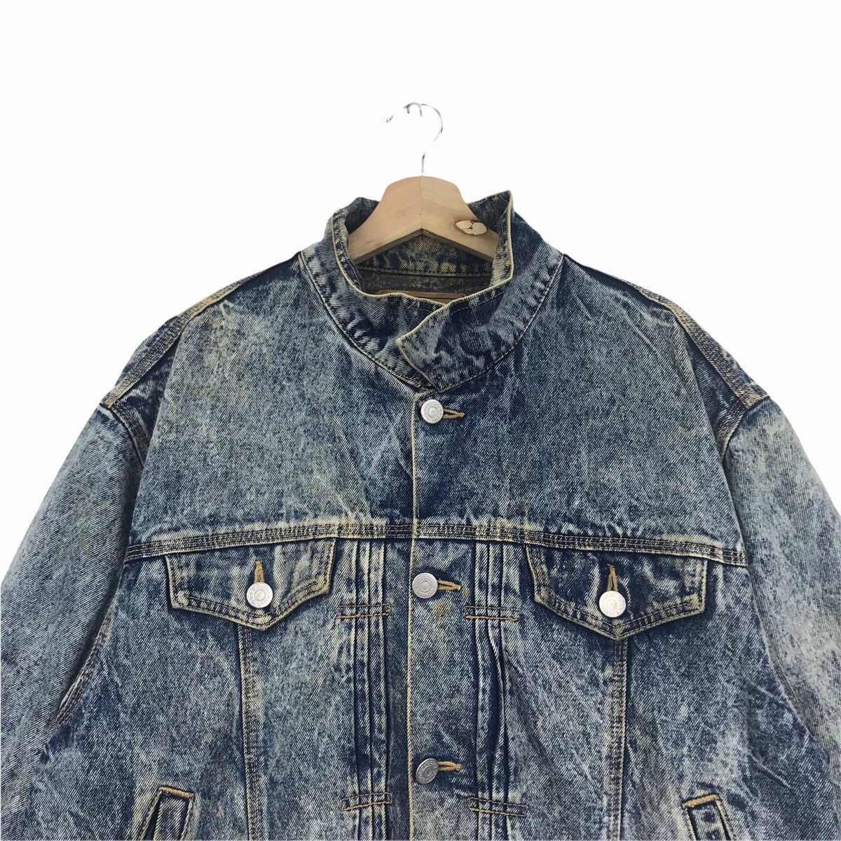 Japanese Brand EDWIN JEANS Stone Washed Japan Marble Jeans Denim Jacket Size US L / EU 52-54 / 3 - 2 Thumbnail