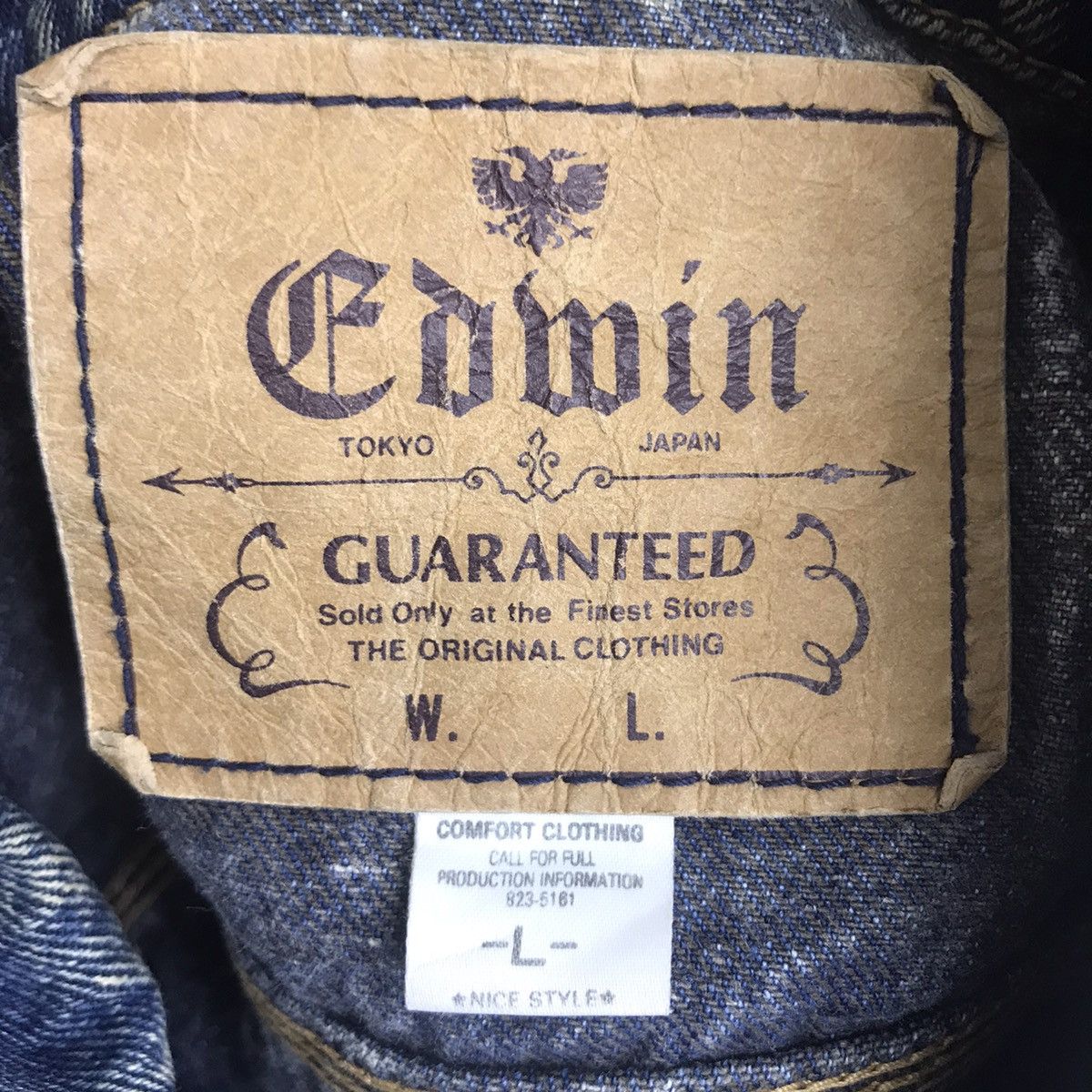 Japanese Brand EDWIN JEANS Stone Washed Japan Marble Jeans Denim Jacket Size US L / EU 52-54 / 3 - 4 Thumbnail