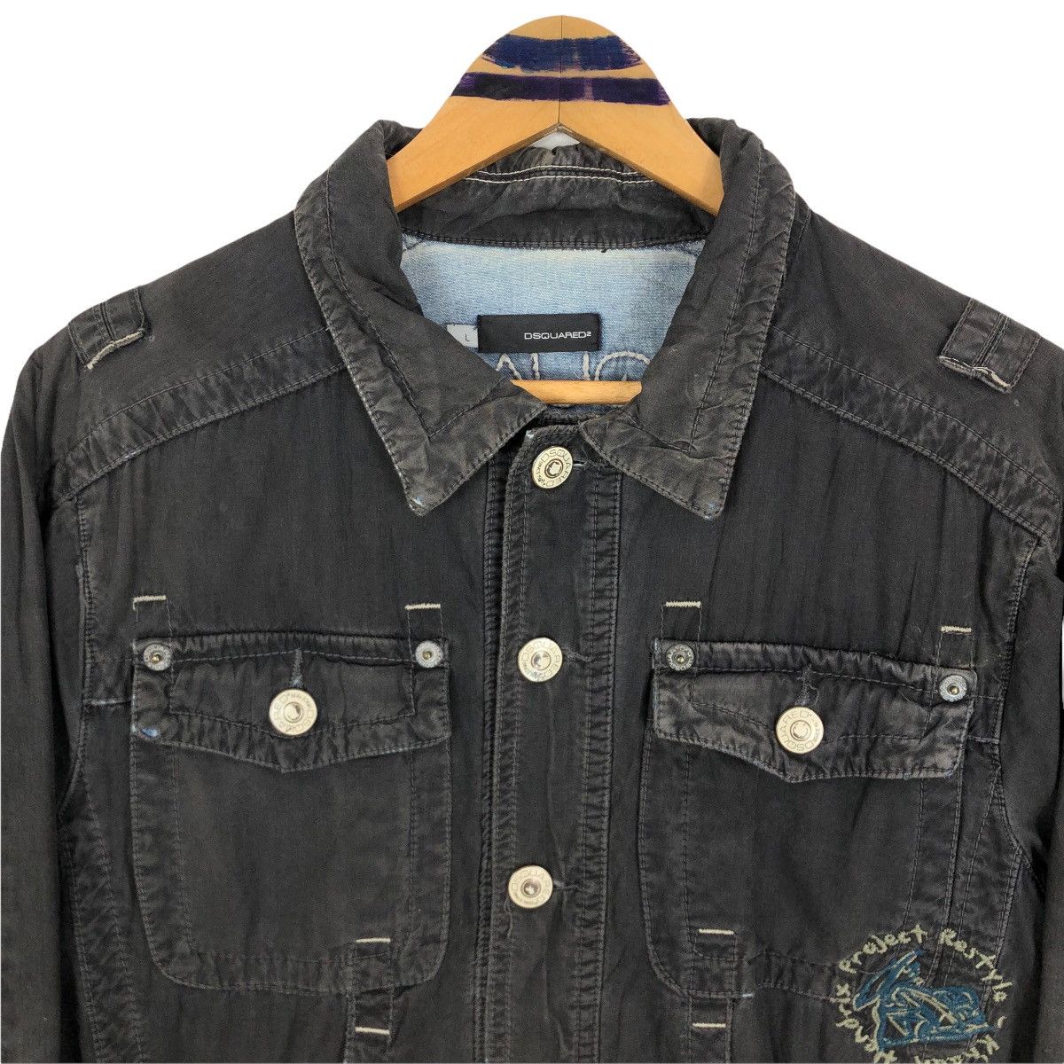 Dsquared2 Dsquared2 Denim Jacket Spell Out Logo Size US S / EU 44-46 / 1 - 5 Thumbnail