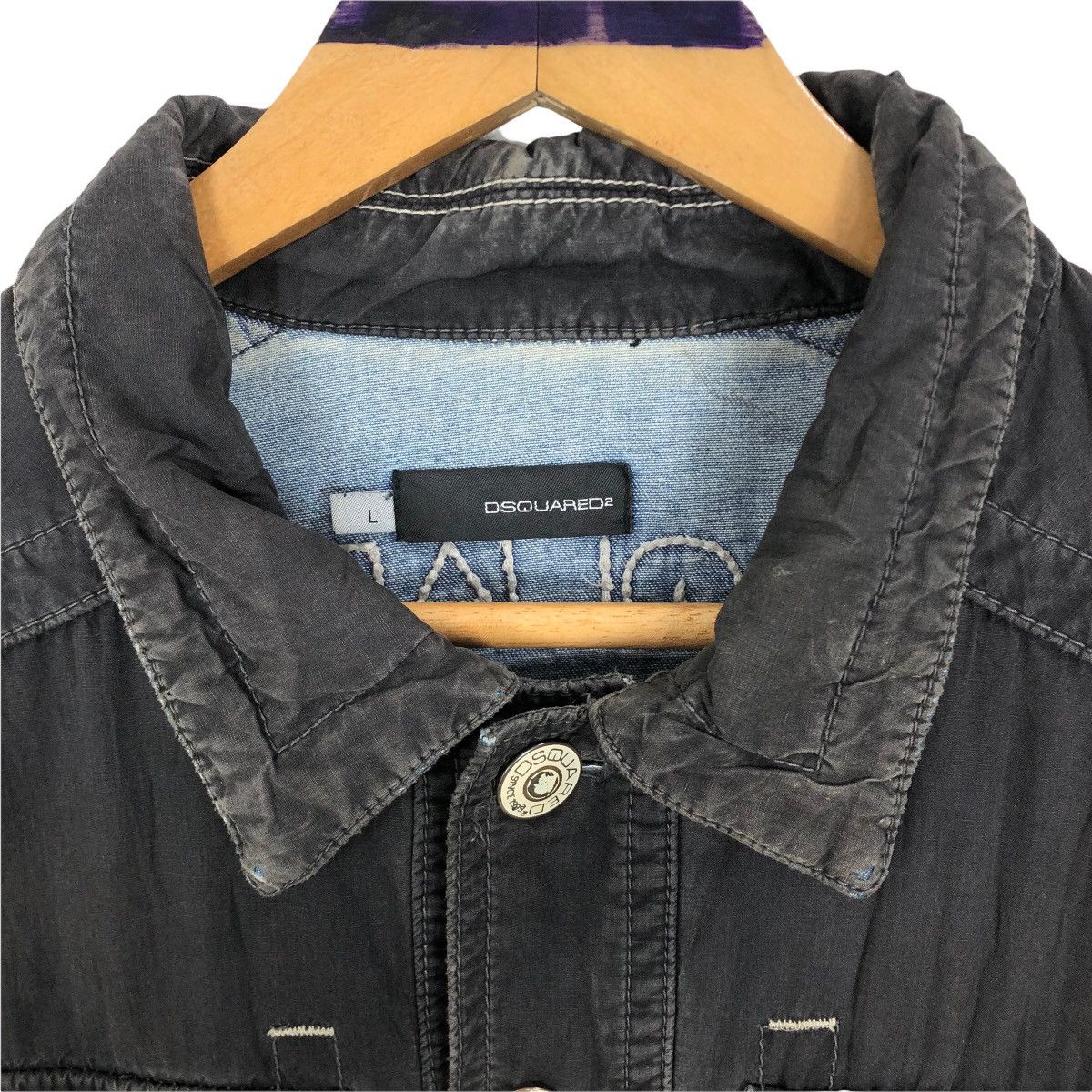 Dsquared2 Dsquared2 Denim Jacket Spell Out Logo Size US S / EU 44-46 / 1 - 10 Thumbnail