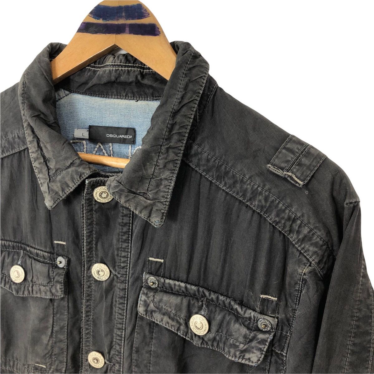 Dsquared2 Dsquared2 Denim Jacket Spell Out Logo Size US S / EU 44-46 / 1 - 7 Thumbnail