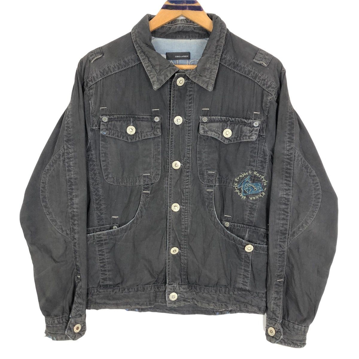 Dsquared2 Dsquared2 Denim Jacket Spell Out Logo Size US S / EU 44-46 / 1 - 1 Thumbnail