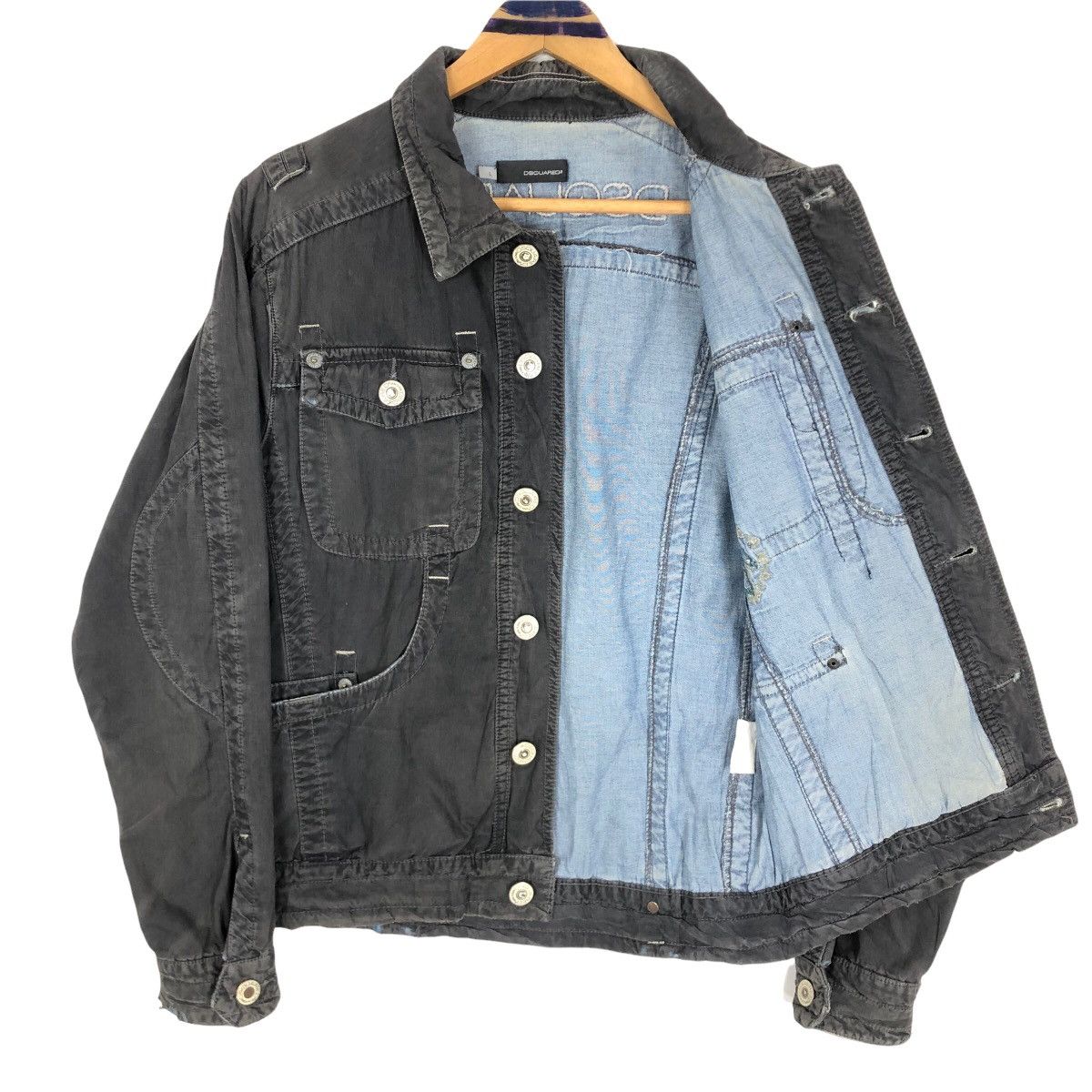 Dsquared2 Dsquared2 Denim Jacket Spell Out Logo Size US S / EU 44-46 / 1 - 8 Thumbnail