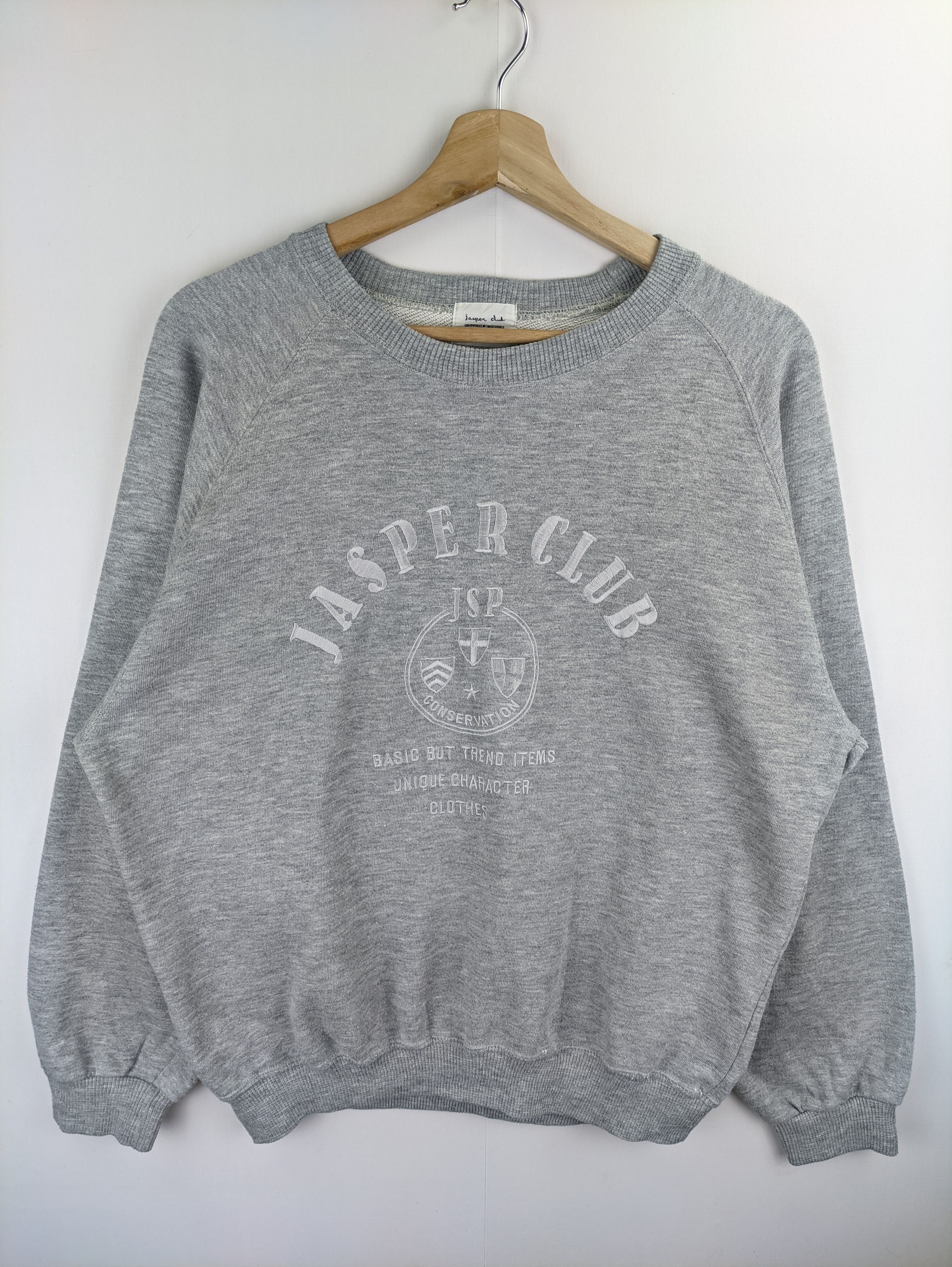image of Vintage Stealssweatshirt Jasper Club Conservation in Grey, Men's (Size Medium)