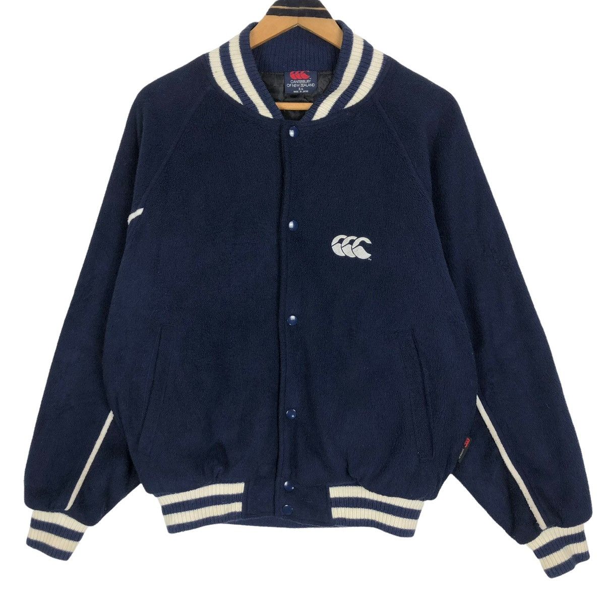 Canterbury of New Zealand × Vintage Vintage Canterbury Of New Zealand Fleece Varsity Jacket Size US XL / EU 56 / 4 - 1 Thumbnail