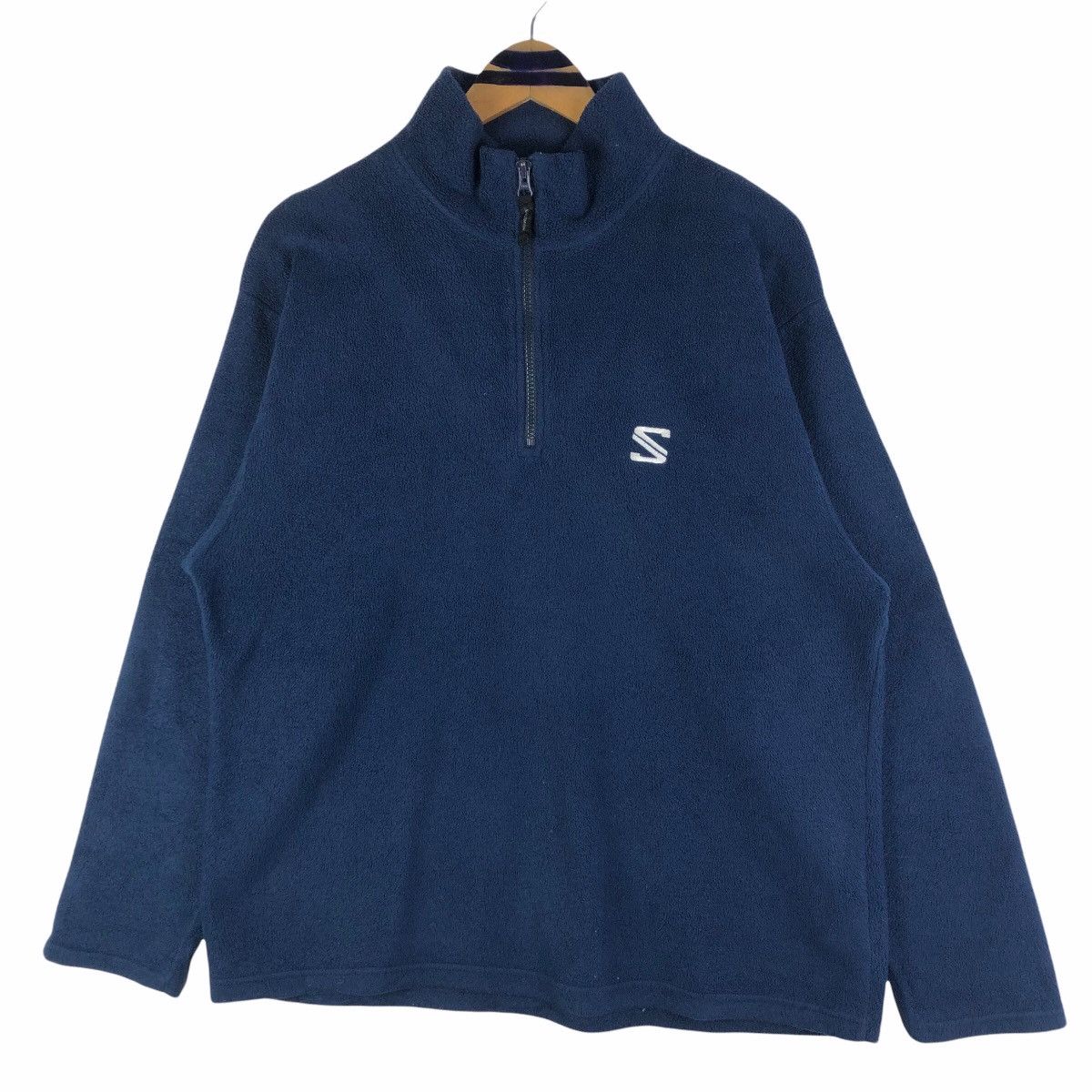 Salomon Vintage Salomon Mock Neck Fleece Sweater Size US L / EU 52-54 / 3 - 1 Thumbnail