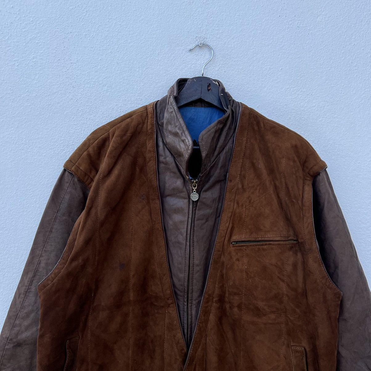 Japanese Brand VINTAGE PIA SPORTS PARACHUTE BIKER BOMBER LEATHER JACKETS Size US M / EU 48-50 / 2 - 3 Thumbnail