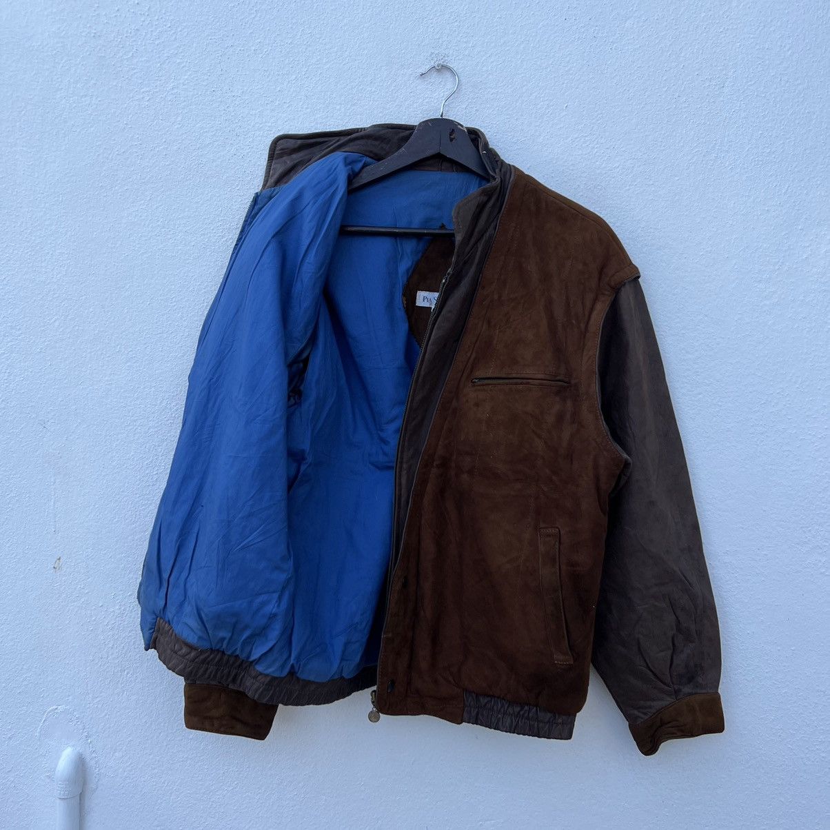 Japanese Brand VINTAGE PIA SPORTS PARACHUTE BIKER BOMBER LEATHER JACKETS Size US M / EU 48-50 / 2 - 11 Thumbnail