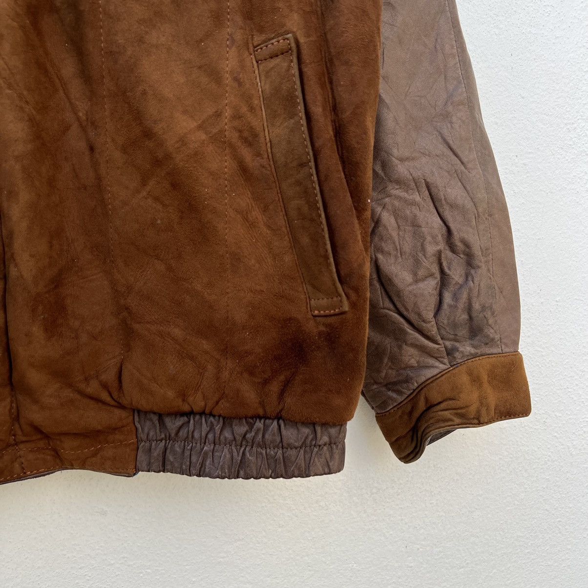 Japanese Brand VINTAGE PIA SPORTS PARACHUTE BIKER BOMBER LEATHER JACKETS Size US M / EU 48-50 / 2 - 6 Thumbnail