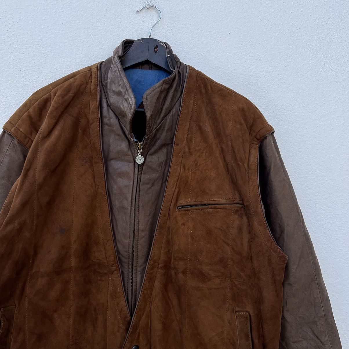 Japanese Brand VINTAGE PIA SPORTS PARACHUTE BIKER BOMBER LEATHER JACKETS Size US M / EU 48-50 / 2 - 5 Thumbnail