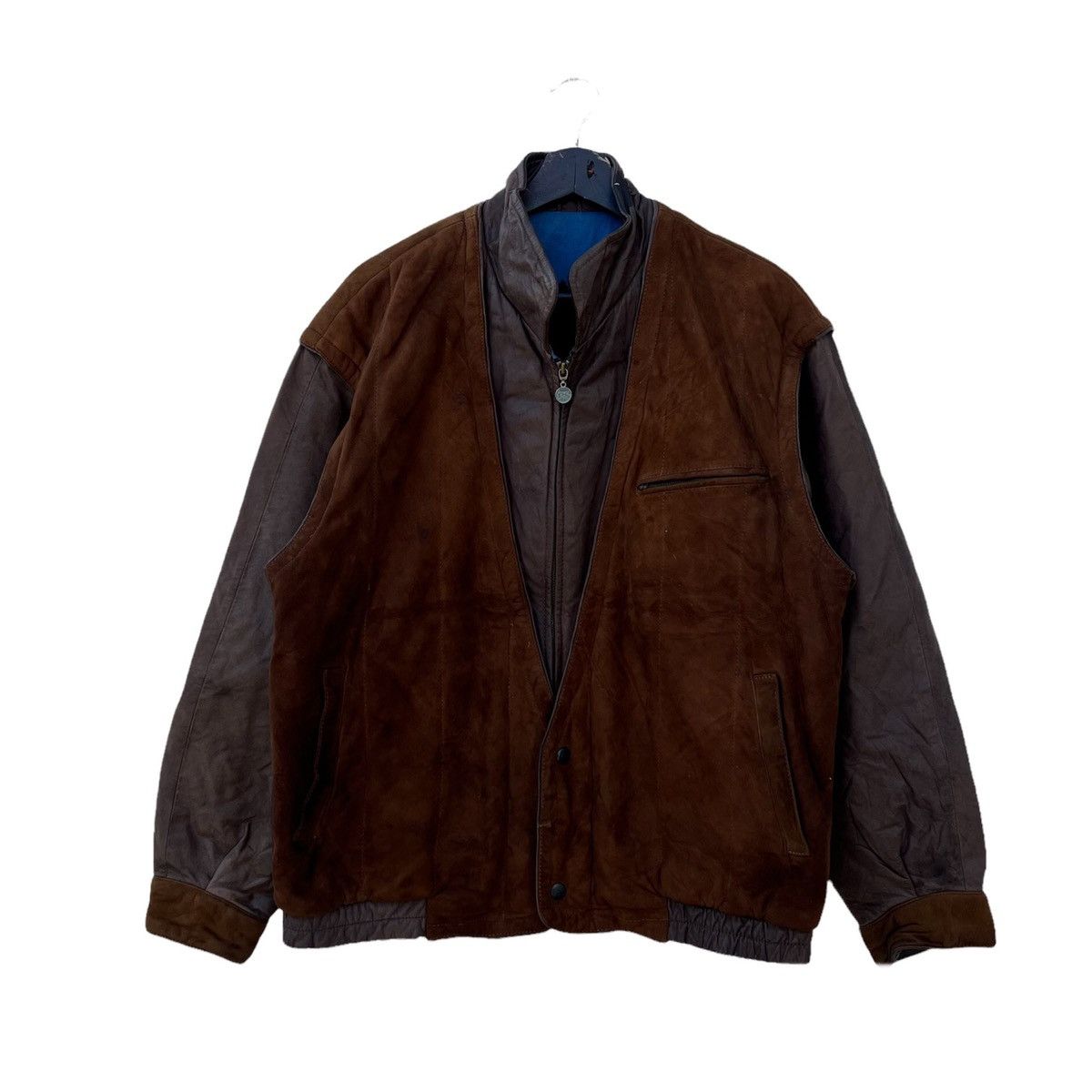 Japanese Brand VINTAGE PIA SPORTS PARACHUTE BIKER BOMBER LEATHER JACKETS Size US M / EU 48-50 / 2 - 1 Thumbnail