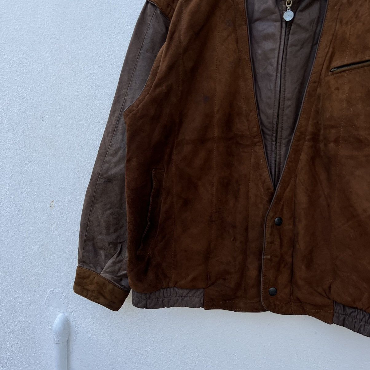 Japanese Brand VINTAGE PIA SPORTS PARACHUTE BIKER BOMBER LEATHER JACKETS Size US M / EU 48-50 / 2 - 4 Thumbnail