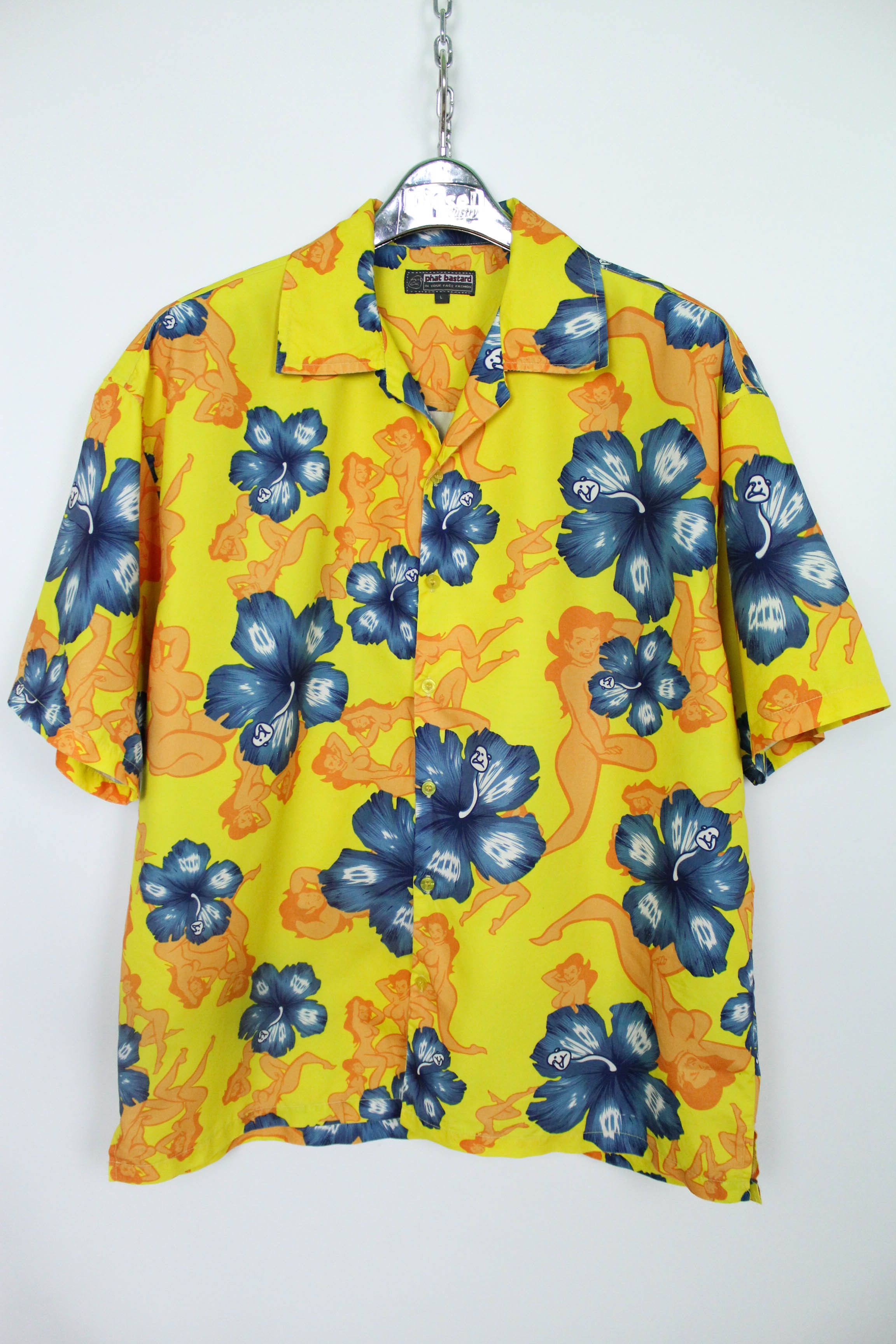 Other Hawaiian Floral Nude Girls Printed Oversized Crazy Shirt Size US L / EU 52-54 / 3 - 1 Thumbnail