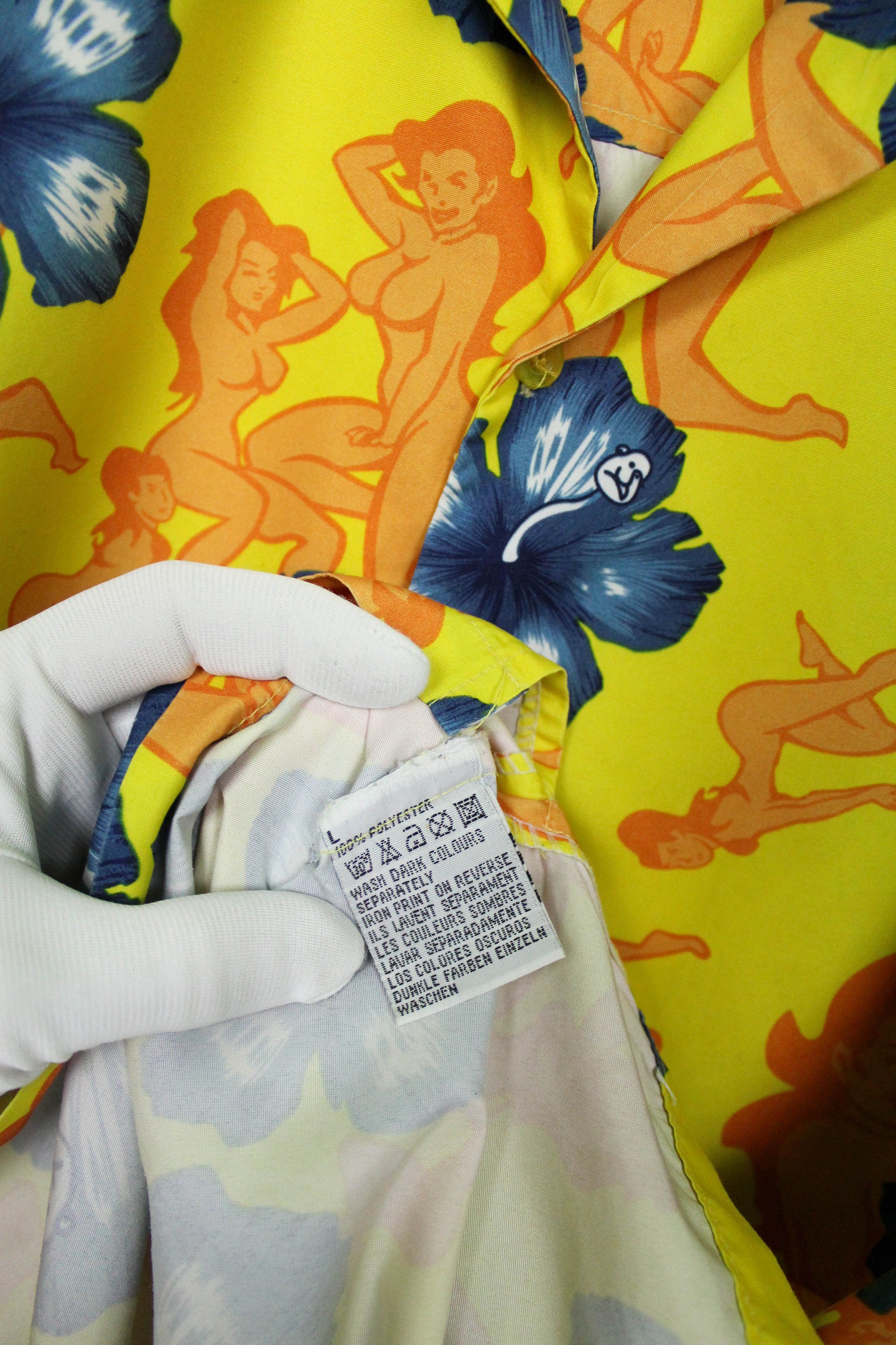 Other Hawaiian Floral Nude Girls Printed Oversized Crazy Shirt Size US L / EU 52-54 / 3 - 10 Thumbnail