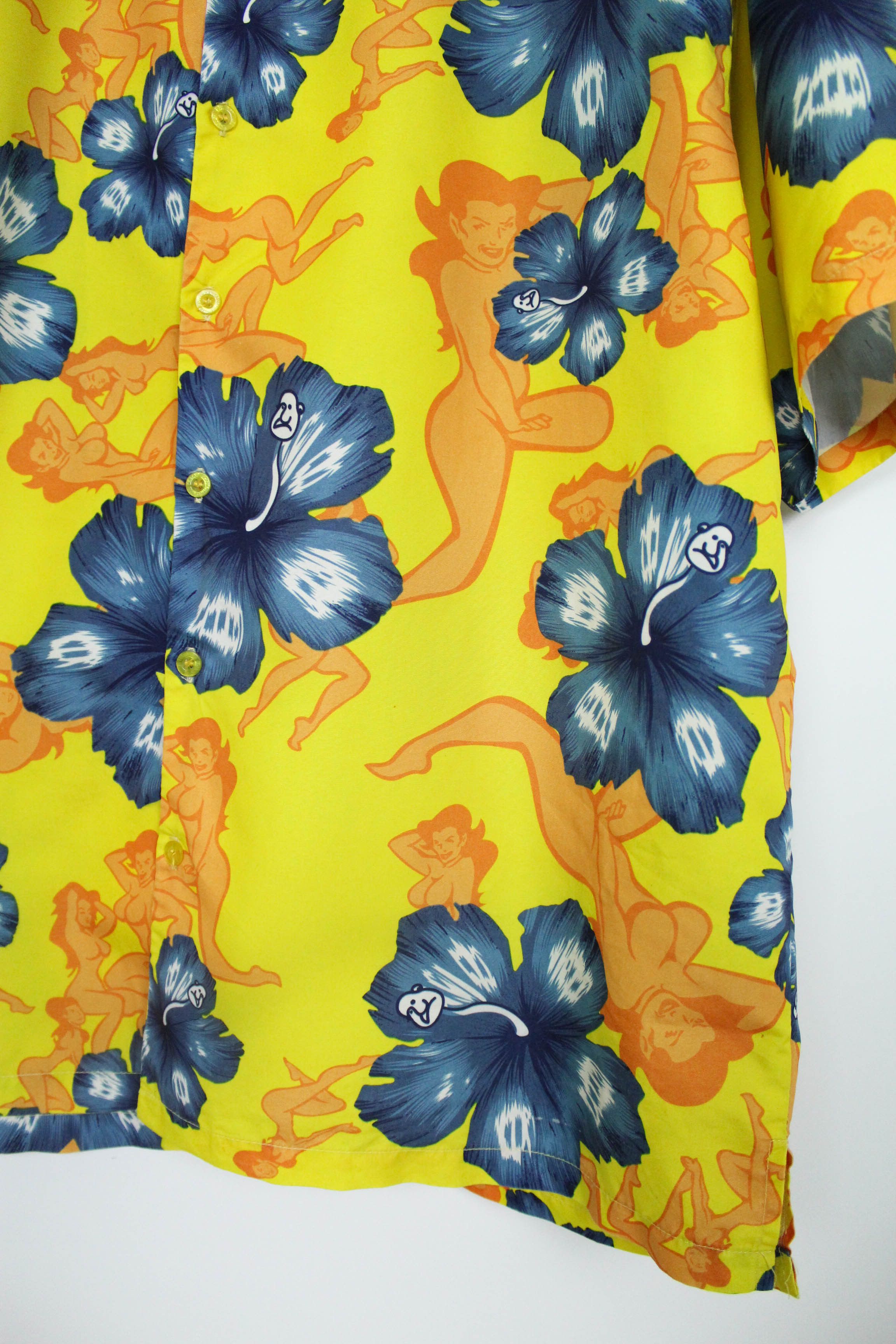 Other Hawaiian Floral Nude Girls Printed Oversized Crazy Shirt Size US L / EU 52-54 / 3 - 6 Thumbnail