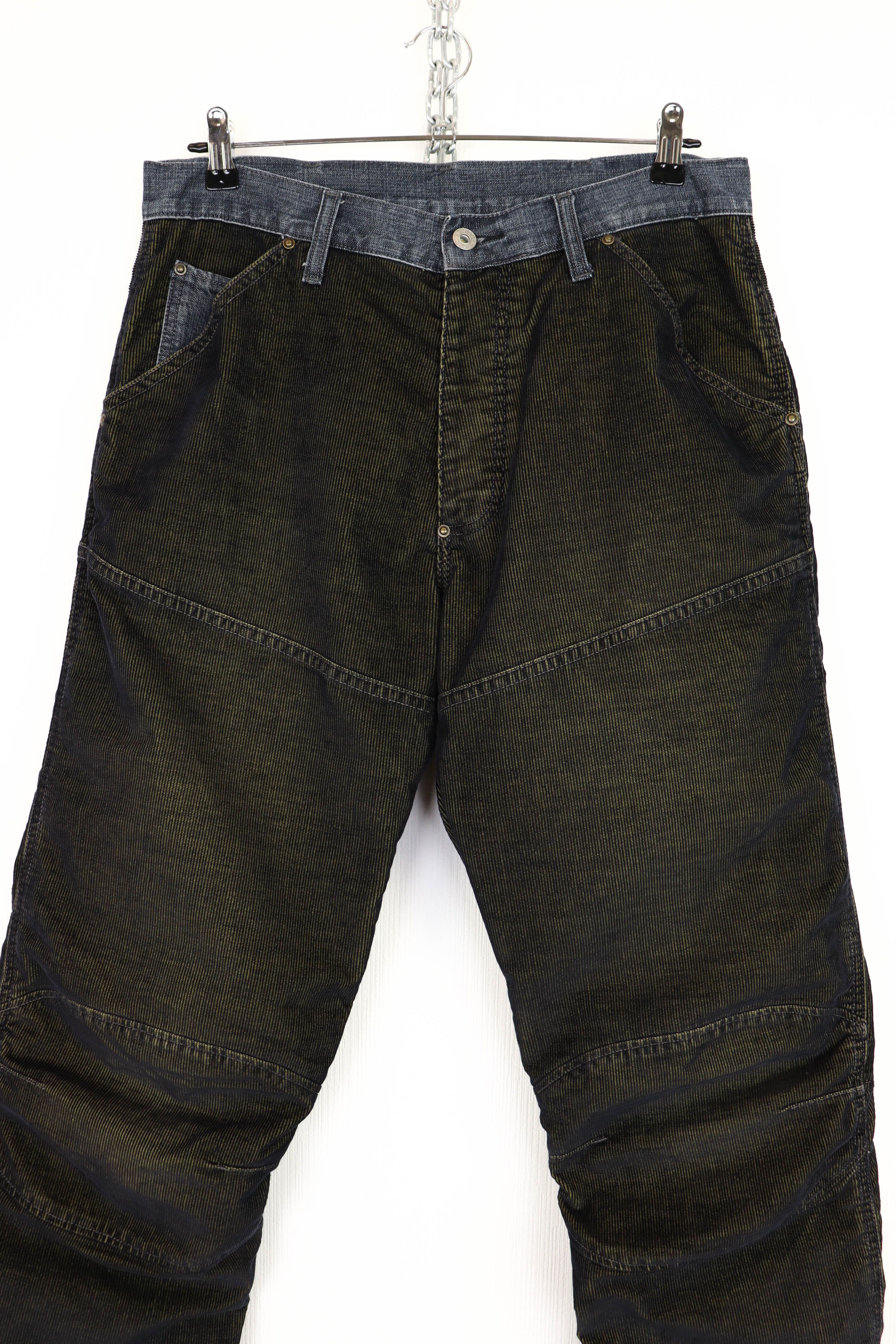 G-Star G-star Raw Denim Khaki Corduroy/Denim Anatomy Cut Pants Size US 33 - 3 Thumbnail