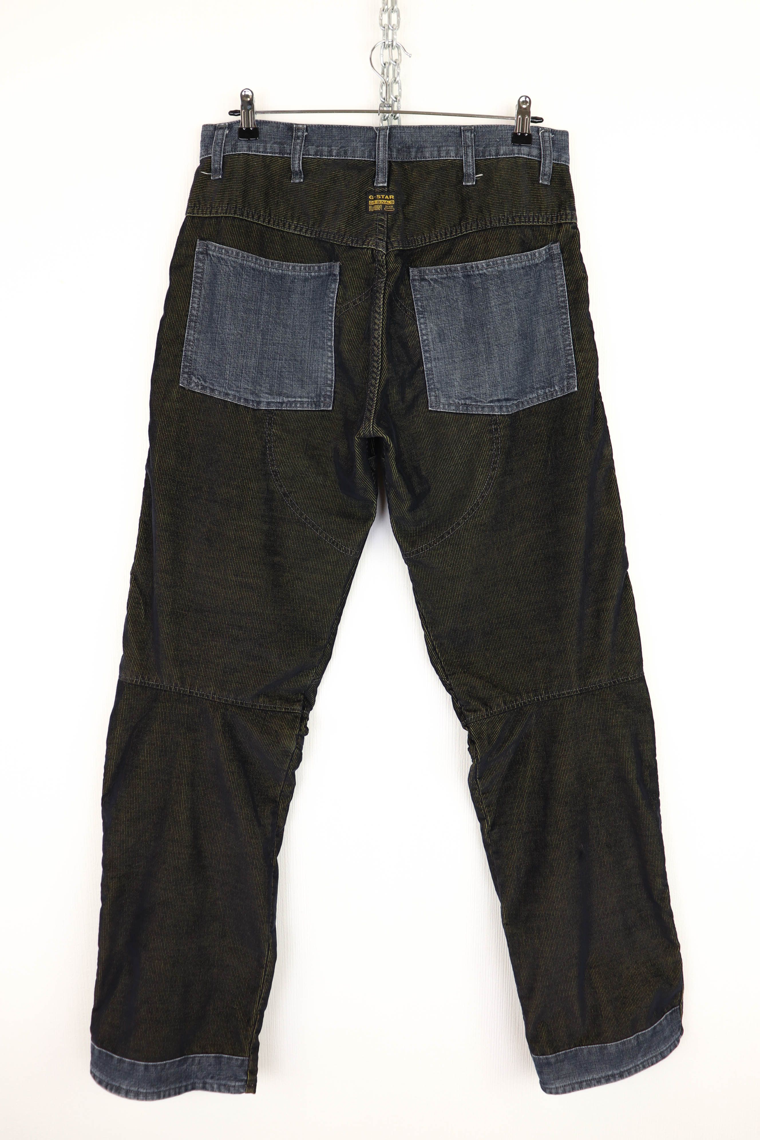G-Star G-star Raw Denim Khaki Corduroy/Denim Anatomy Cut Pants Size US 33 - 1 Thumbnail
