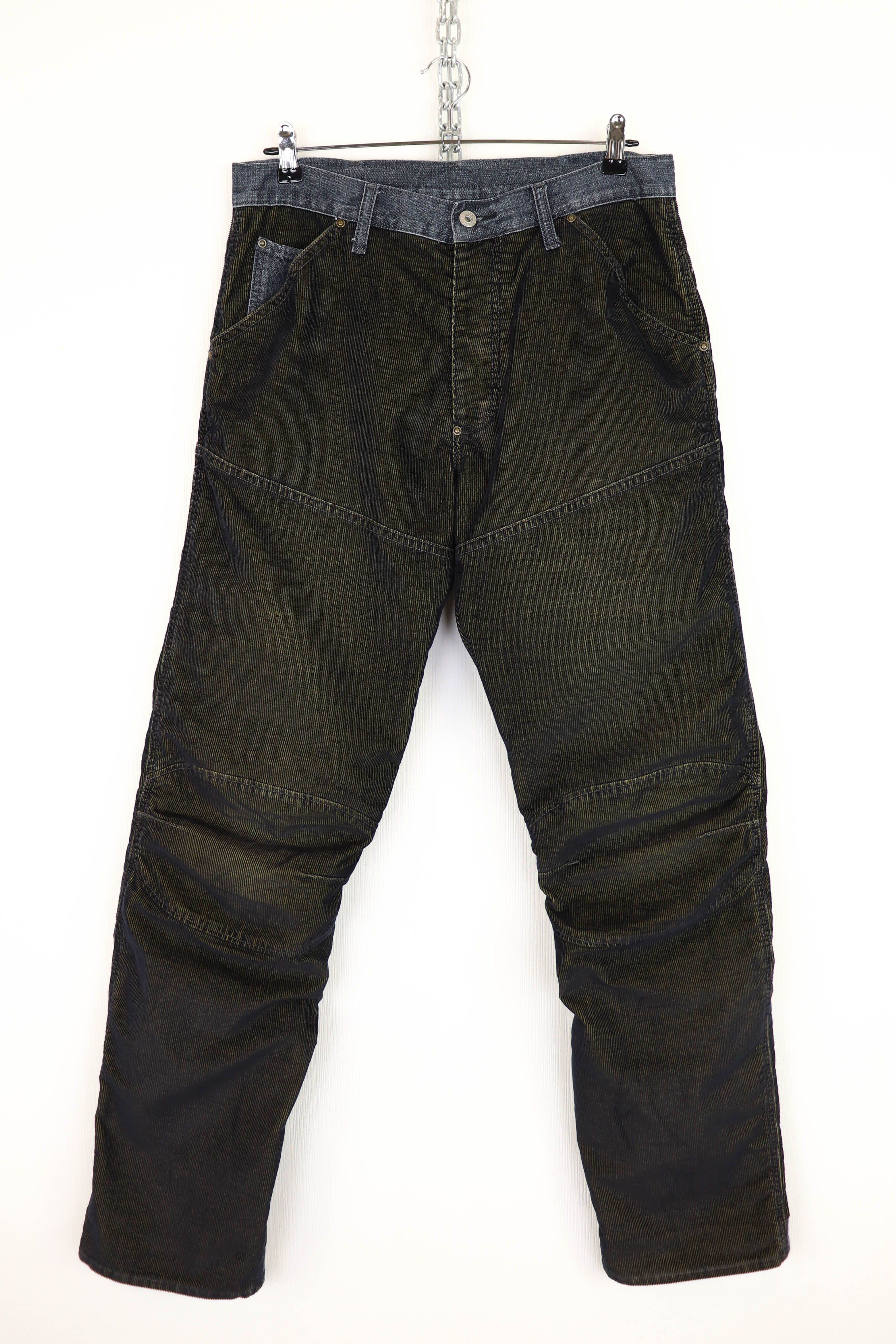 G-Star G-star Raw Denim Khaki Corduroy/Denim Anatomy Cut Pants Size US 33 - 2 Thumbnail