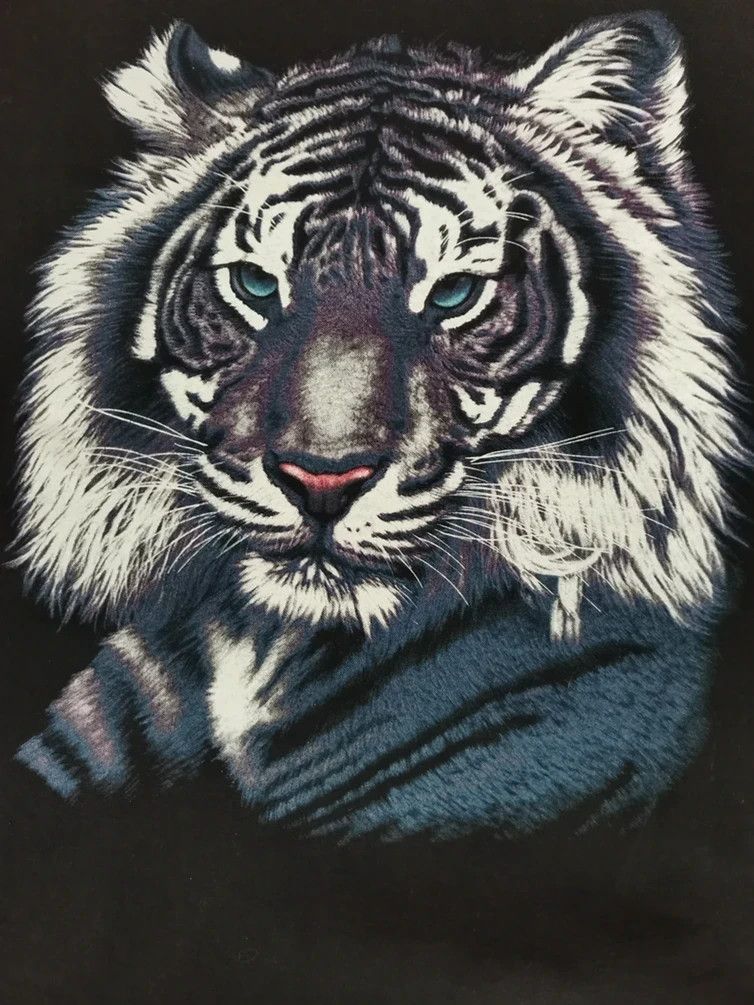 Vintage Vintage White Tiger Thunder Sportswear Tee Animal Size US XL / EU 56 / 4 - 1 Thumbnail
