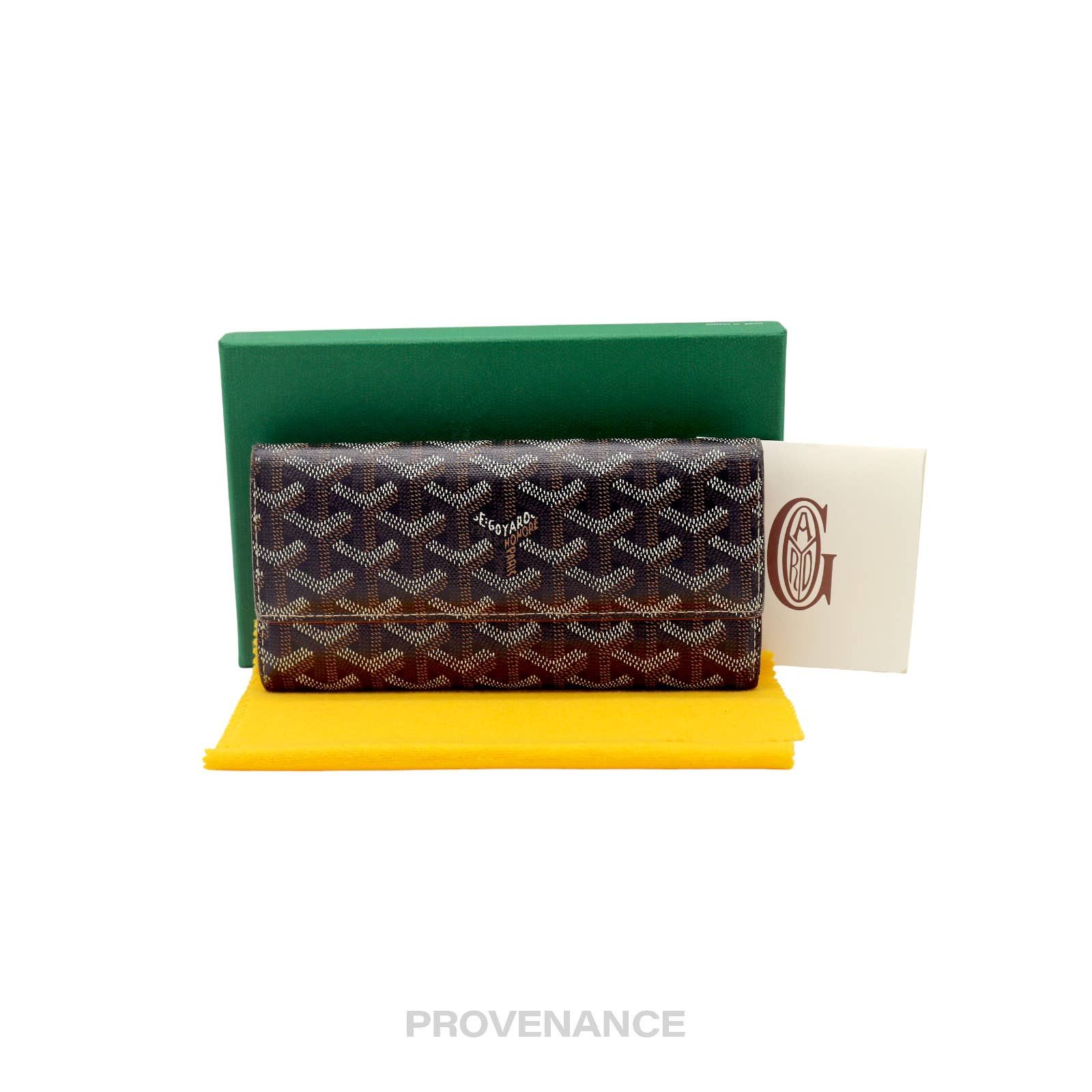 🔴 Goyard Varenne Long Wallet - Black Goyardine