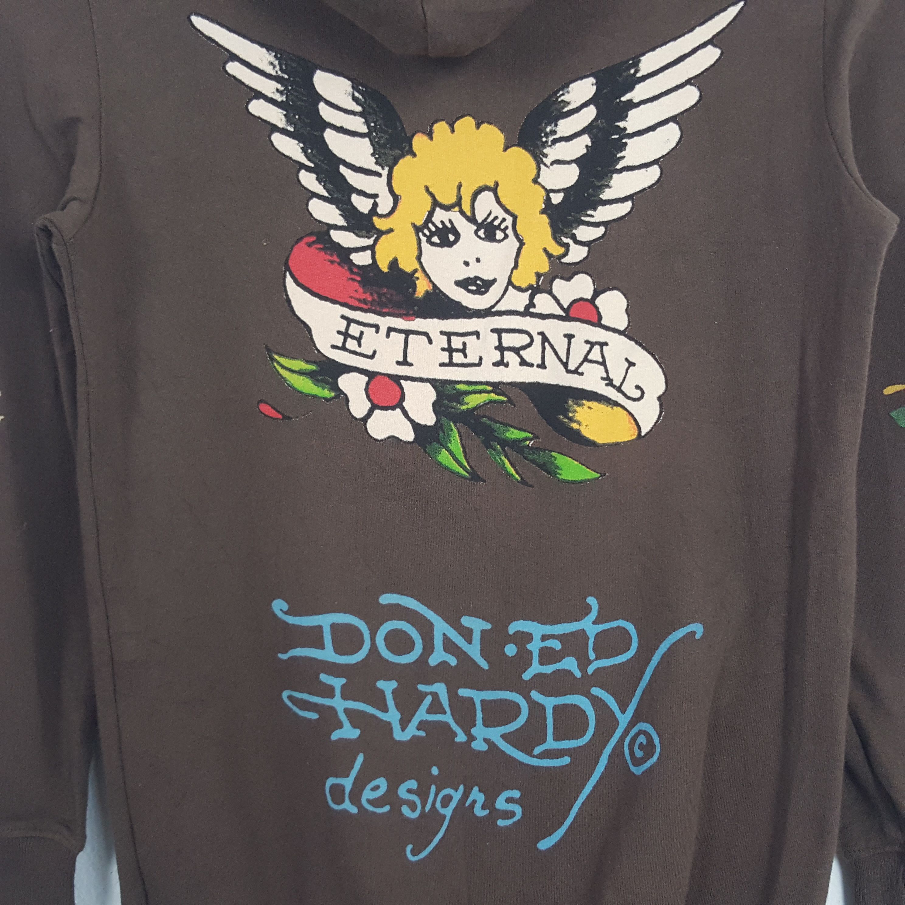 Ed Hardy × Vintage Vintage Ed Hardy Eternal Love Hoodies Size XS / US 0-2 / IT 36-38 - 4 Thumbnail