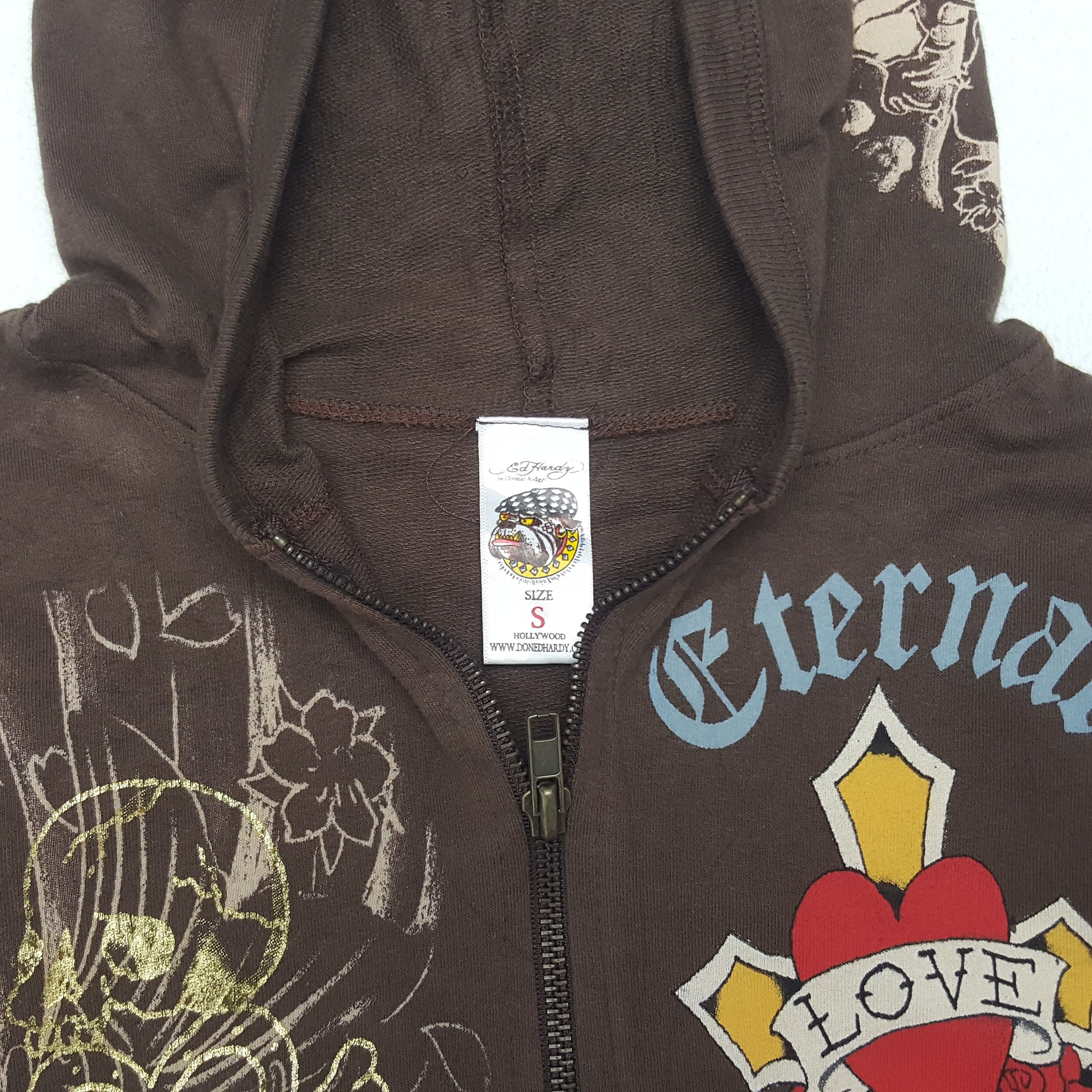 Ed Hardy × Vintage Vintage Ed Hardy Eternal Love Hoodies Size XS / US 0-2 / IT 36-38 - 5 Thumbnail