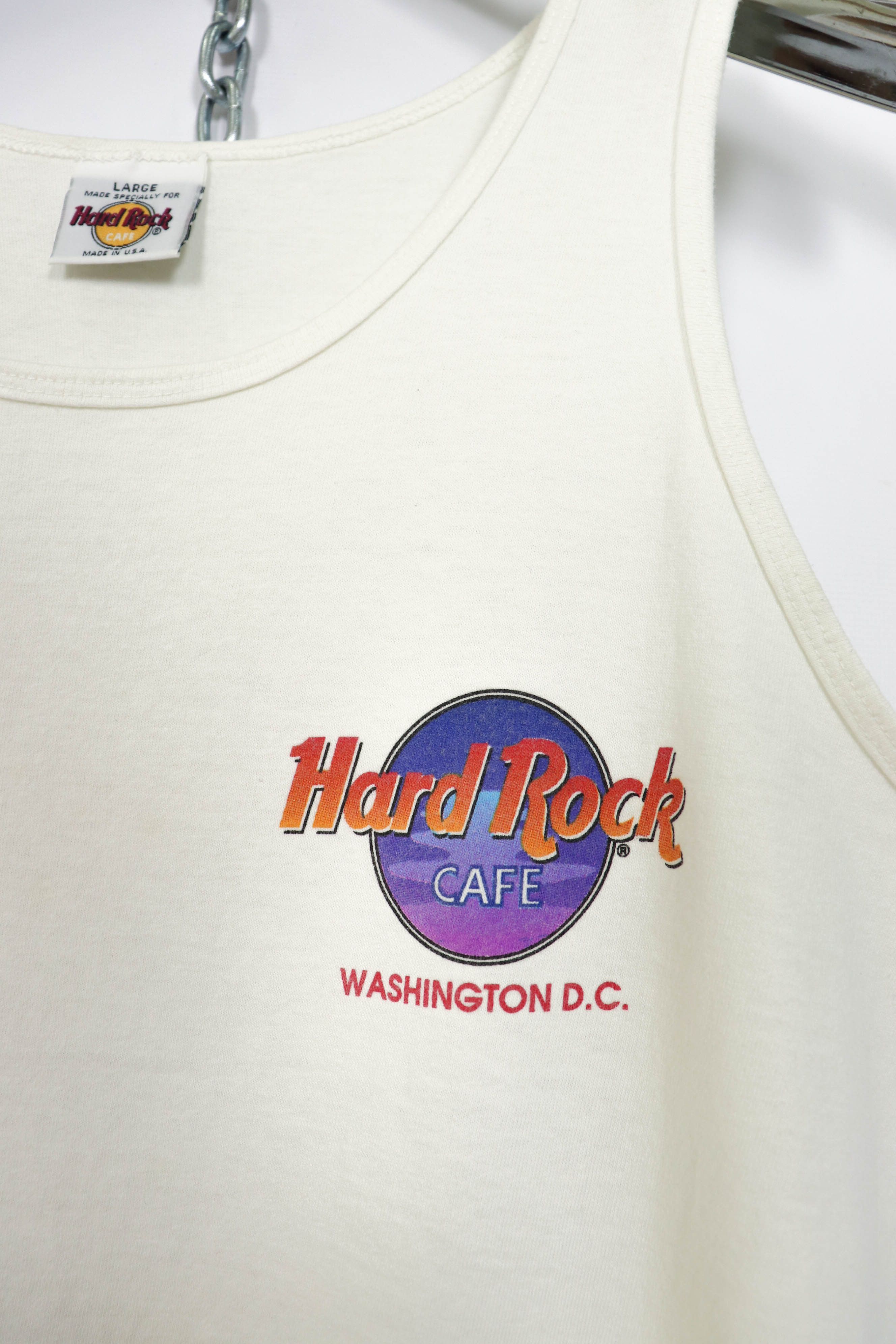 Hard Rock Cafe Hard Rock Cafe Washington Vintage 90s Graphics Tank Top Tee Size US L / EU 52-54 / 3 - 5 Thumbnail