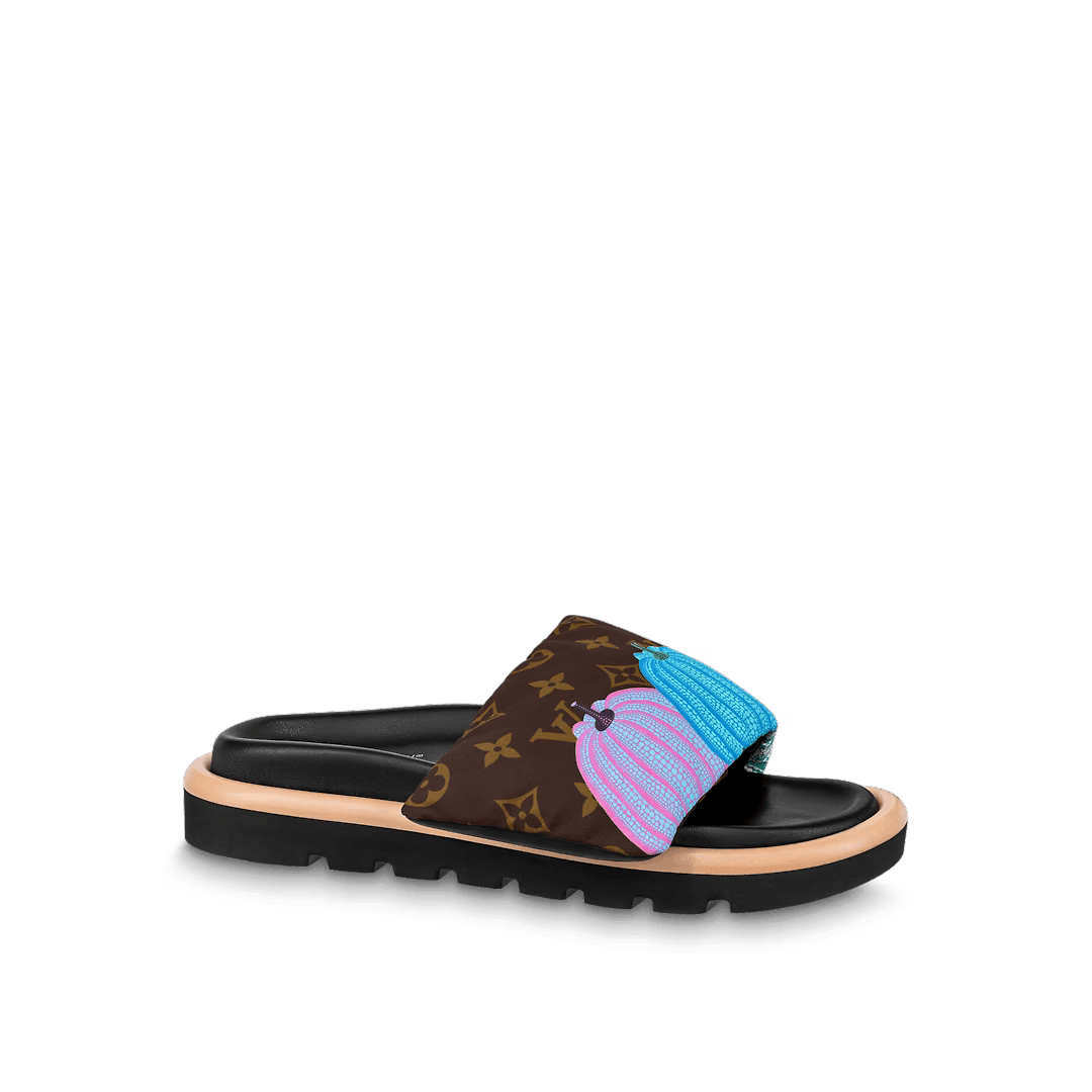 LV x YK Pool Pillow Flat Comfort Mules