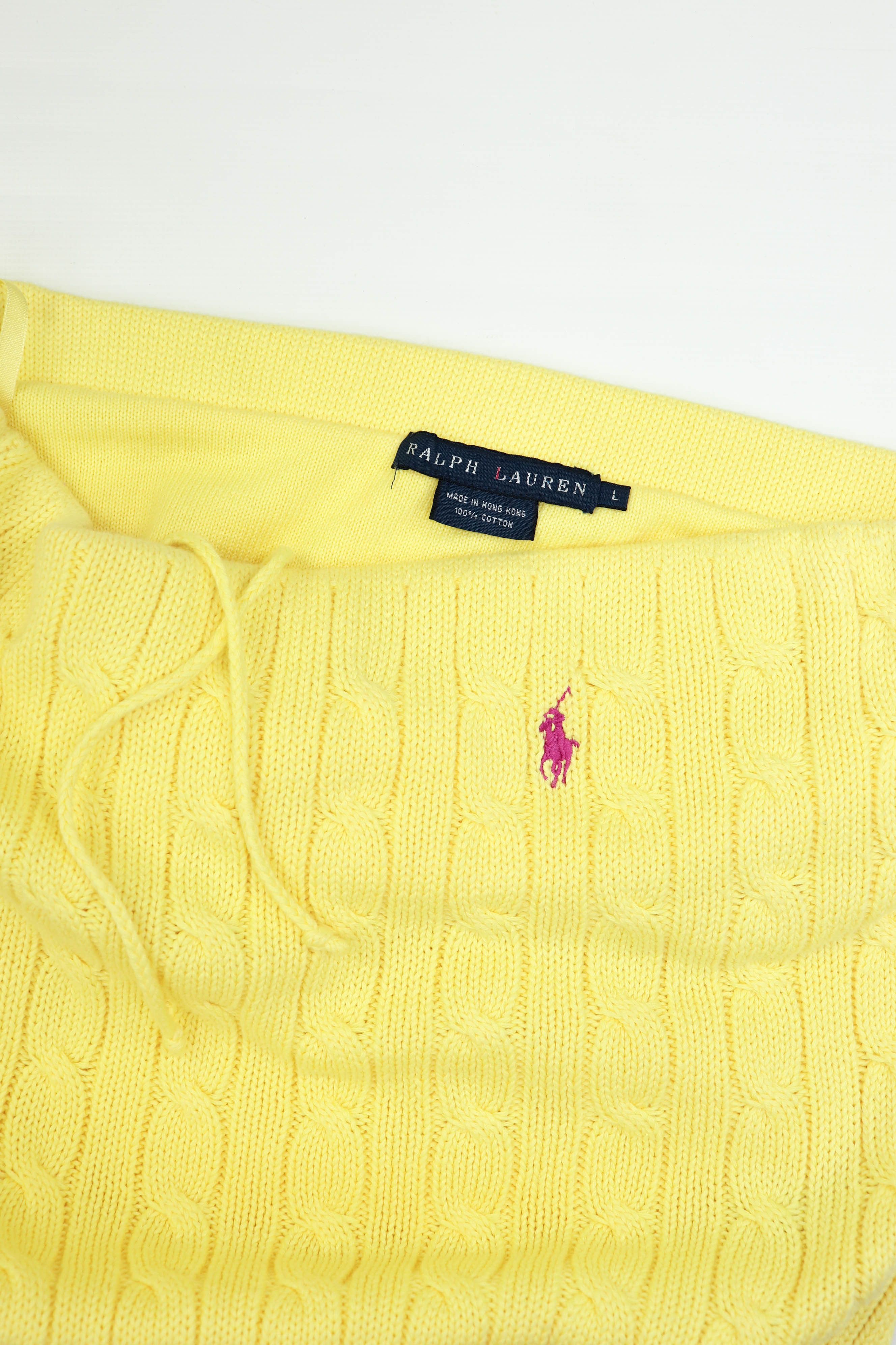 Polo Ralph Lauren Ralph Lauren Hong Kong Made Knitted Cotton Yellow Mini Skirt Size 32" / US 10 / IT 46 - 9 Thumbnail