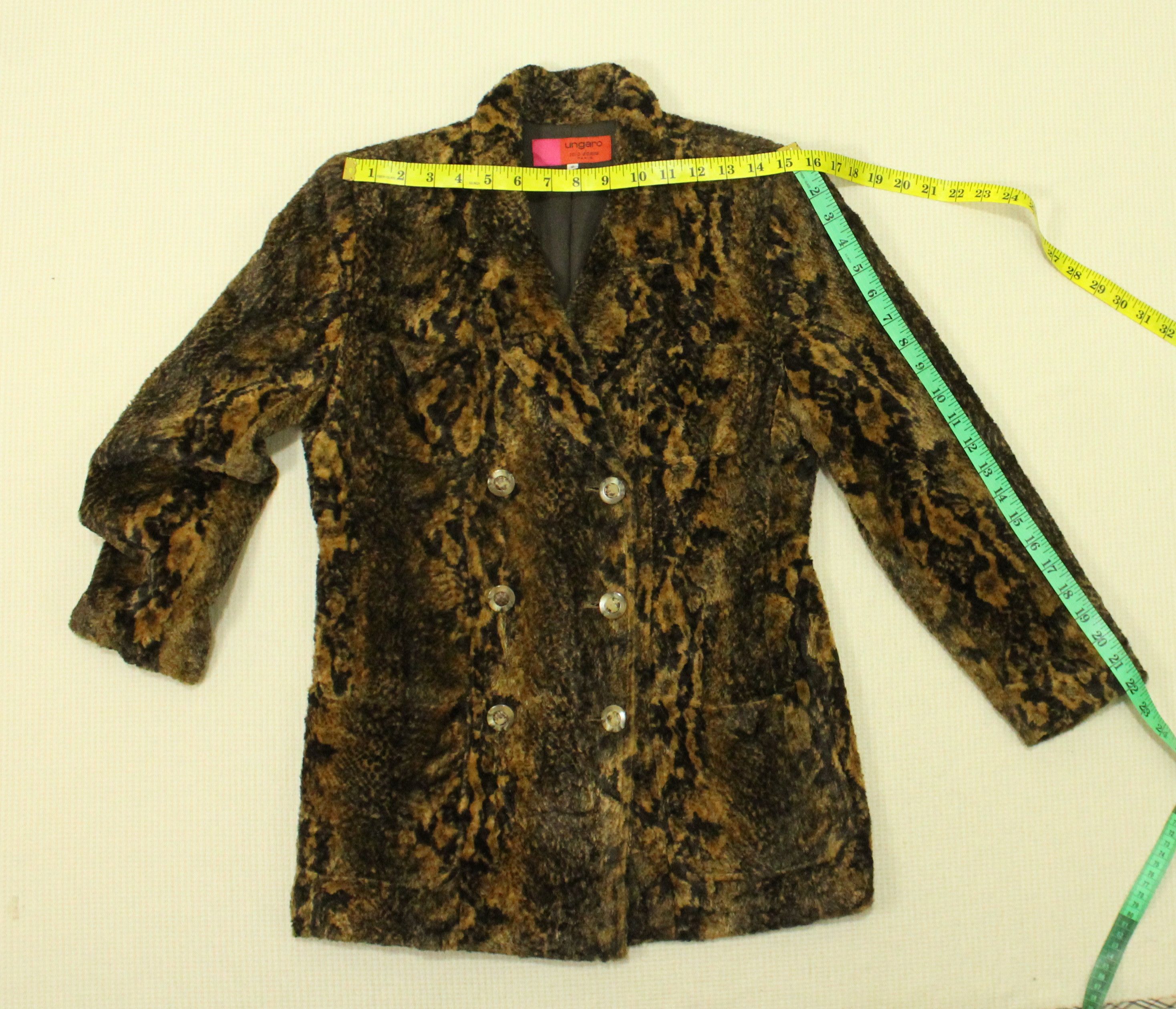 Ungaro Paris UNGARO Paris Jacket Blazer Double Breast Pile Python Motif Size M / US 6-8 / IT 42-44 - 16 Thumbnail