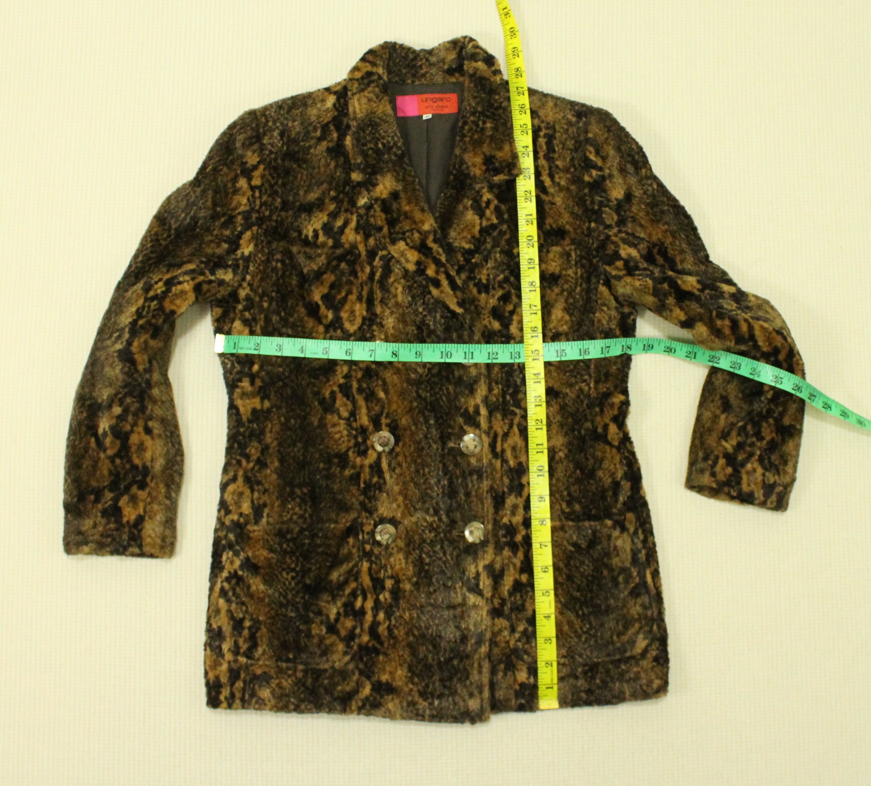 Ungaro Paris UNGARO Paris Jacket Blazer Double Breast Pile Python Motif Size M / US 6-8 / IT 42-44 - 17 Thumbnail