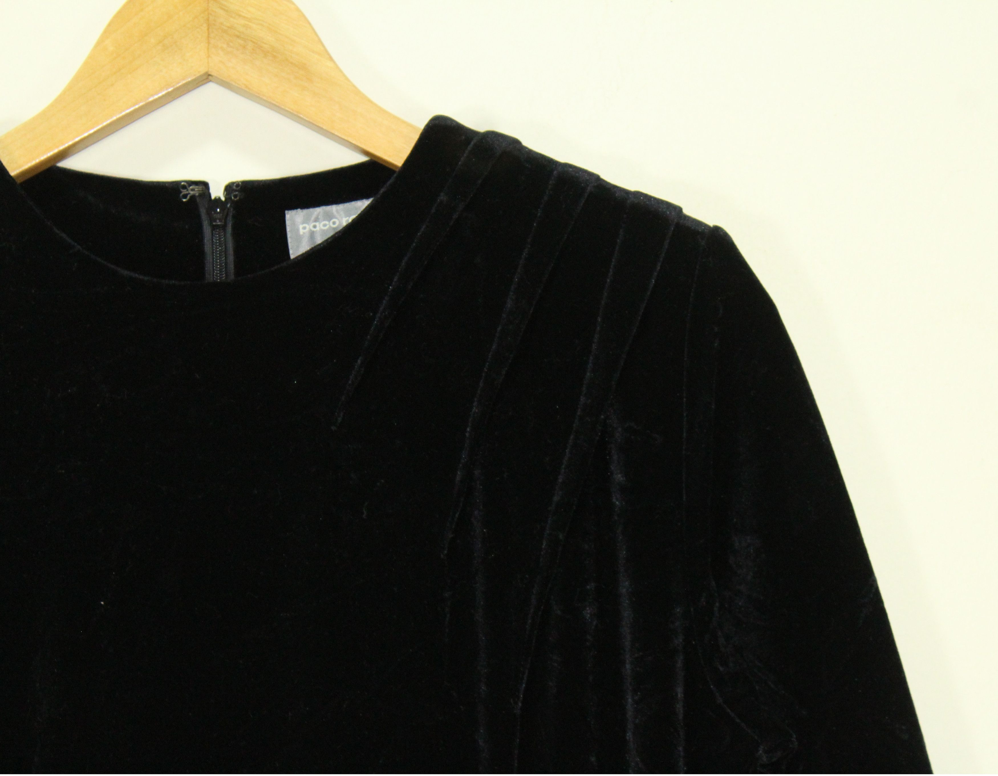 Alexander McQueen × Ann Demeulemeester × Paco Rabanne PACO RABANNE Dress Velvet Velour Size S / US 4 / IT 40 - 3 Thumbnail