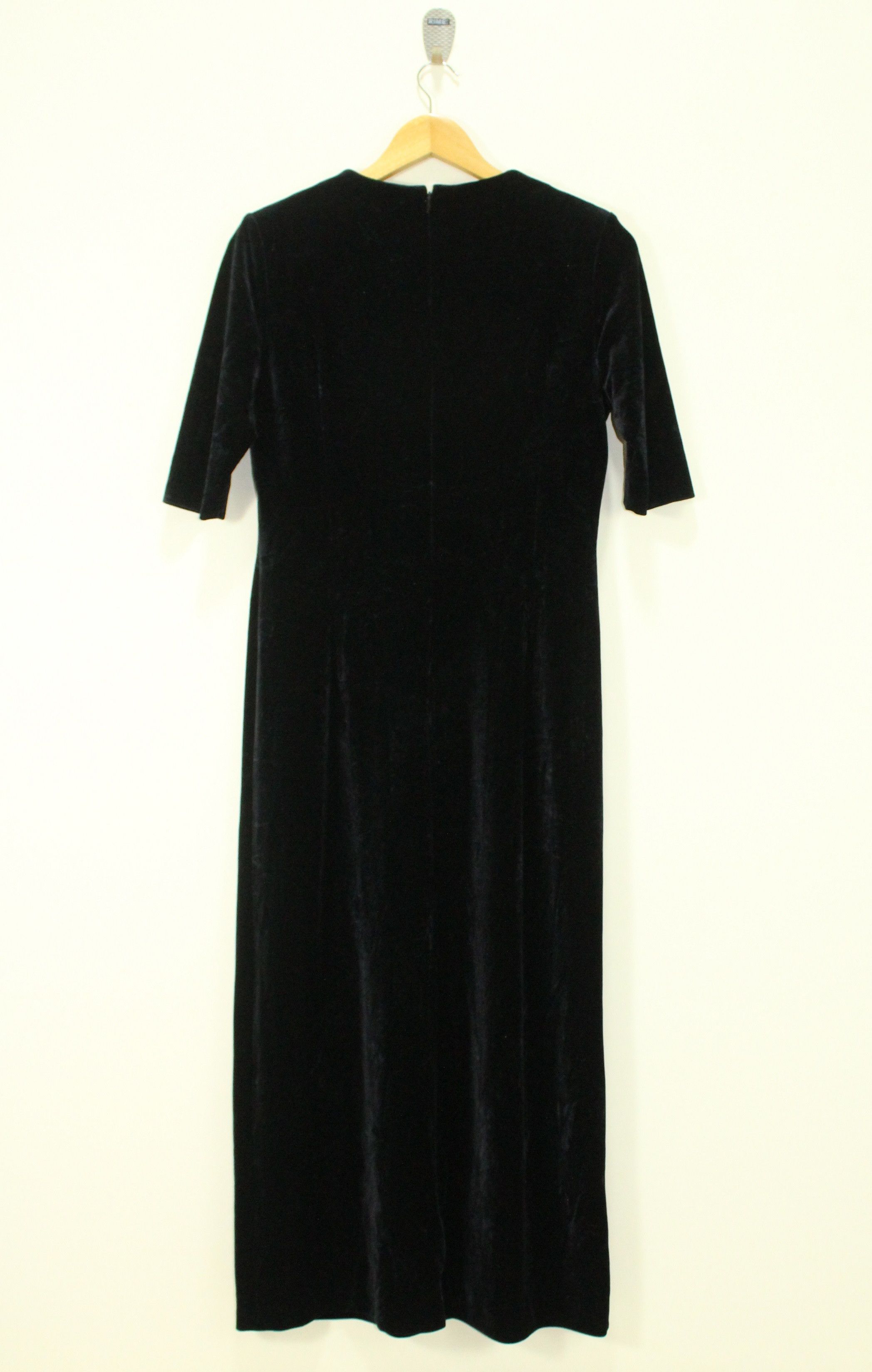 Alexander McQueen × Ann Demeulemeester × Paco Rabanne PACO RABANNE Dress Velvet Velour Size S / US 4 / IT 40 - 4 Thumbnail
