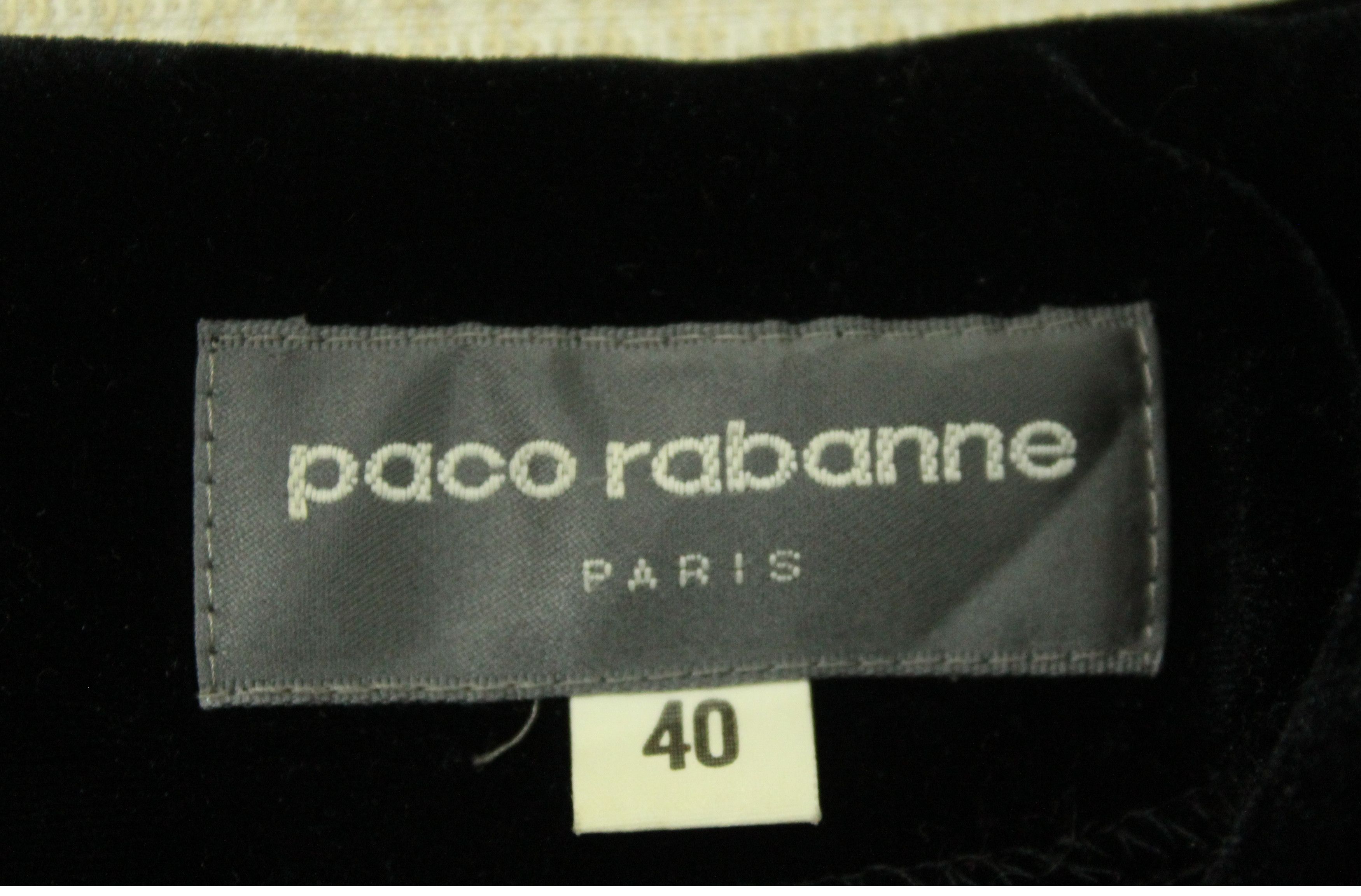 Alexander McQueen × Ann Demeulemeester × Paco Rabanne PACO RABANNE Dress Velvet Velour Size S / US 4 / IT 40 - 9 Thumbnail