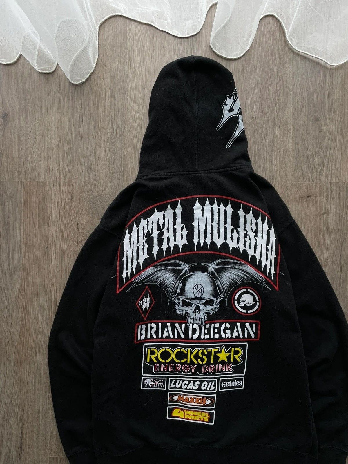 Vintage Hoodie Black Metal Mulisha Y2K