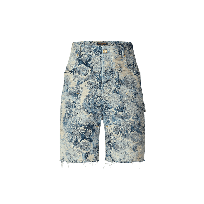 SUPER RARE Louis Vuitton Monogram Bandana Jean Shorts