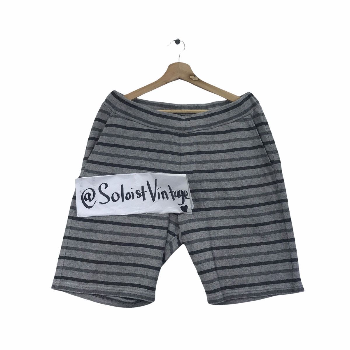 Loopwheeler LOOPWHEELER Stripes Japan Brand Short Joggerpant Sweatpant Size US 32 / EU 48 - 1 Thumbnail