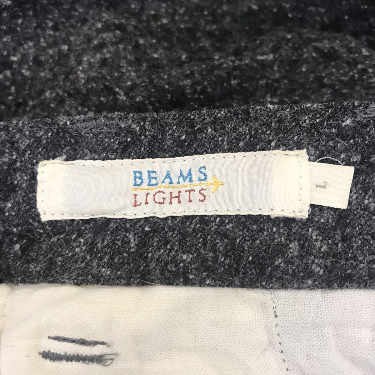 Vintage BEAMS LIGHT Japanese Brand Wool Grey Casual Trousers Pant Size US 32 / EU 48 - 3 Thumbnail