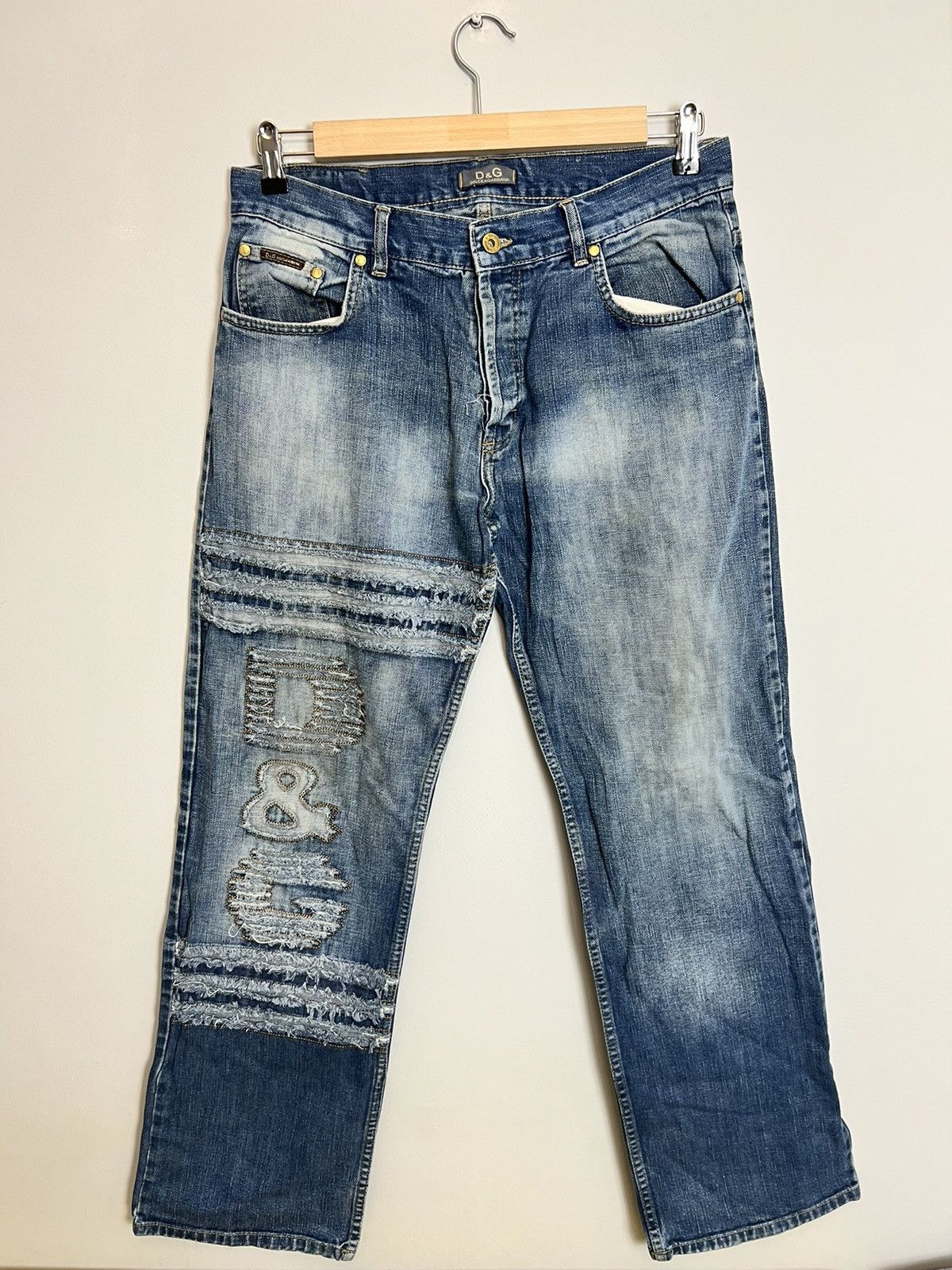 Dolce & Gabbana Vintage Dolce & Gabbana Jeans 90s Big Logo Denim Pants Y2K Size US 34 / EU 50 - 1 Thumbnail