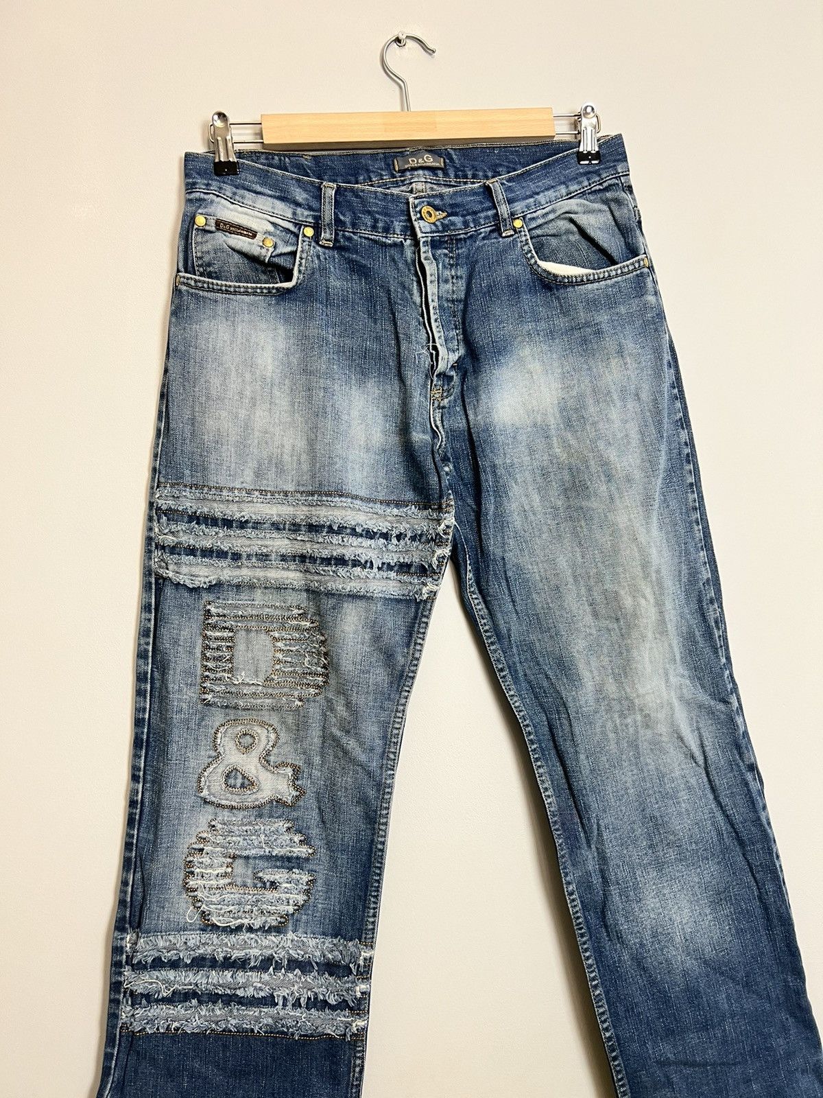 Dolce & Gabbana Vintage Dolce & Gabbana Jeans 90s Big Logo Denim Pants Y2K Size US 34 / EU 50 - 4 Thumbnail