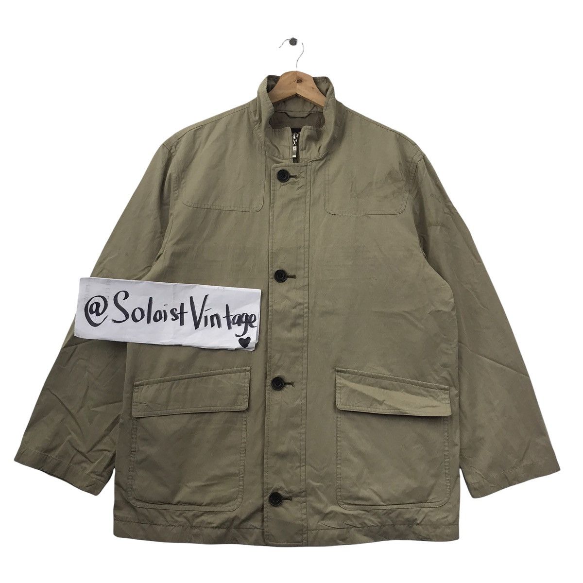 Vintage GIANNI VALENTINO Italian Designer Brown Light Jacket Size US L / EU 52-54 / 3 - 1 Thumbnail