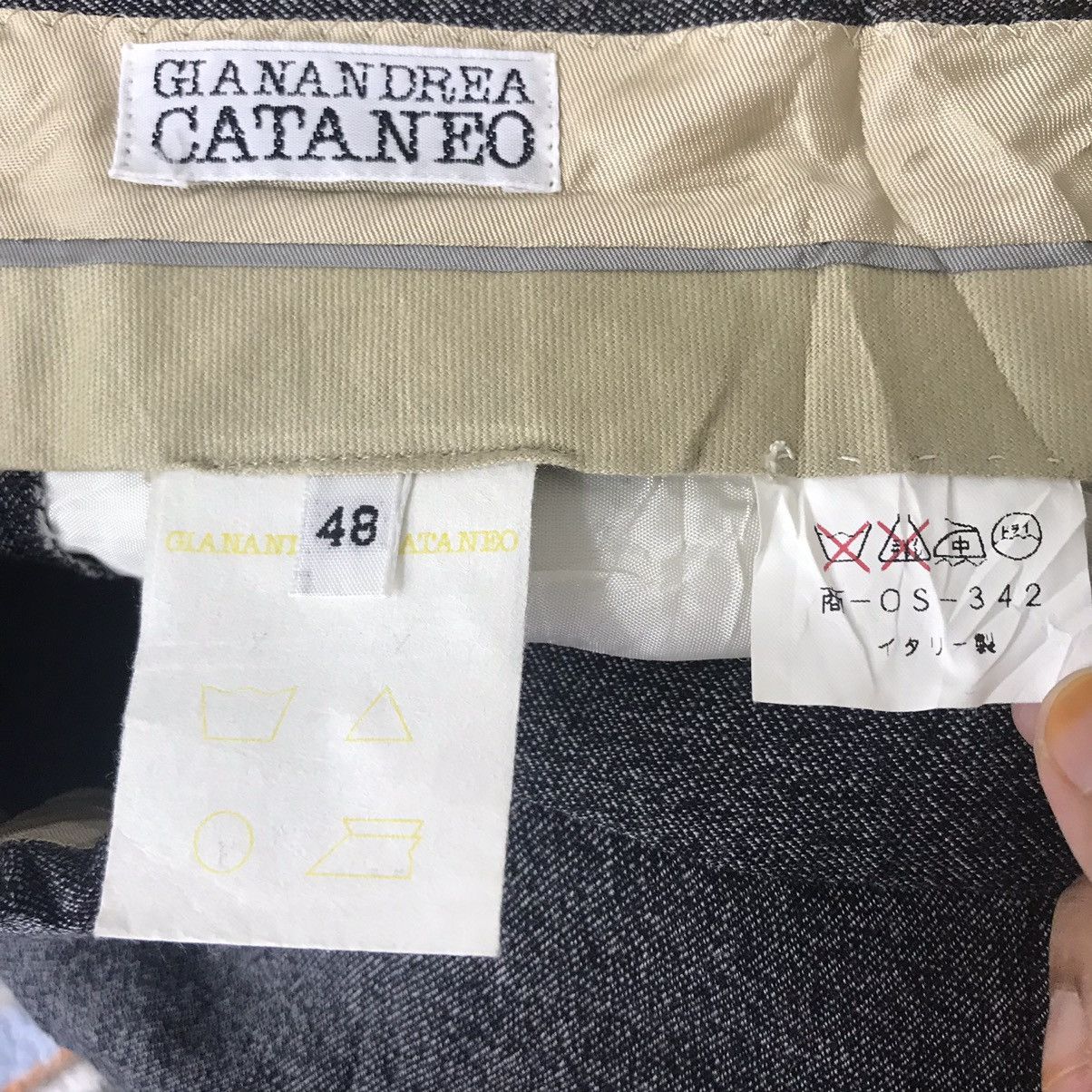 Vintage Vintage GIANANDREA CATANEO Italy Brand Baggy WebbingTrousers Size US 32 / EU 48 - 3 Thumbnail