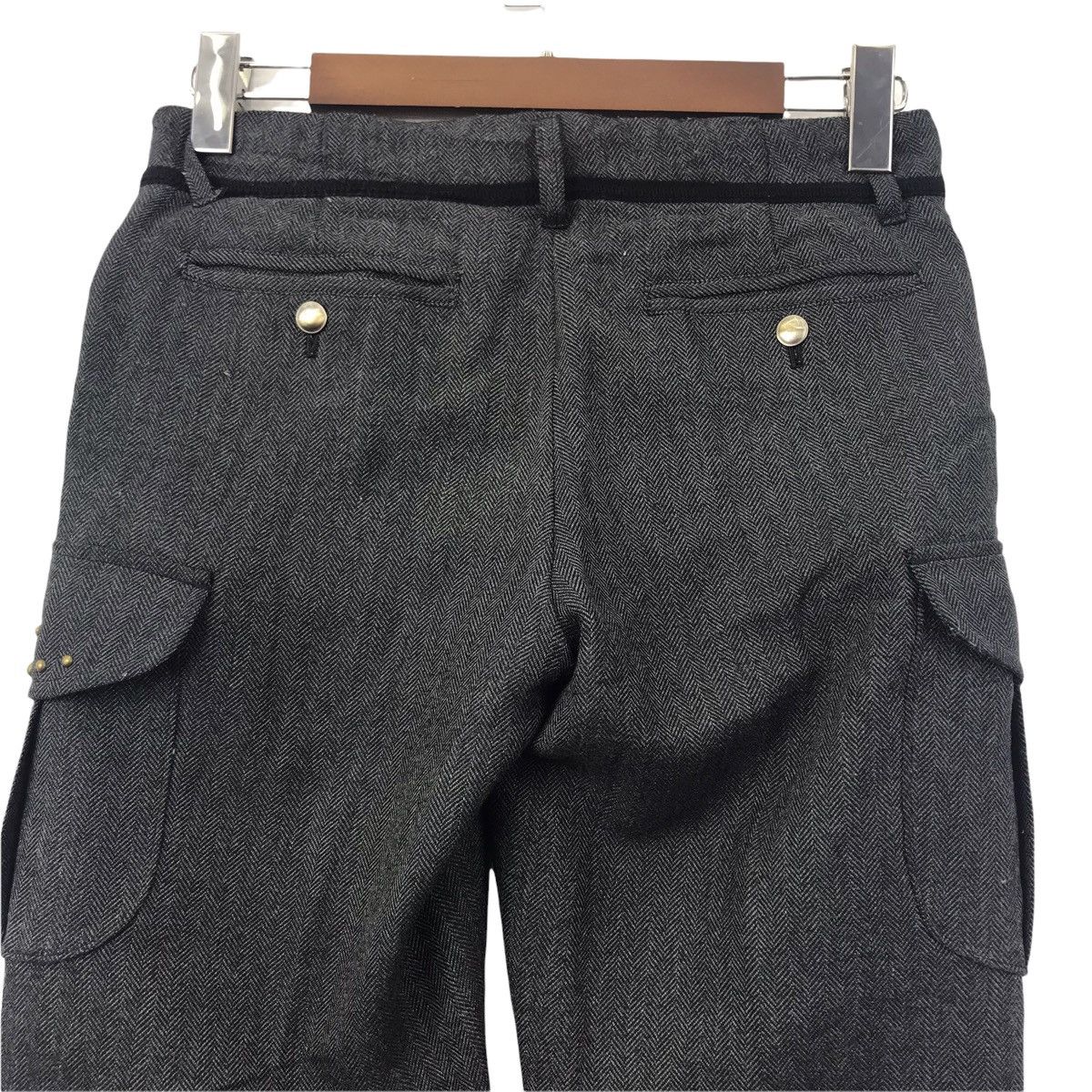 Vintage MJUKA Herringbone Japanese Brand Cargo Wool Trousers Pant Size US 29 - 9 Thumbnail