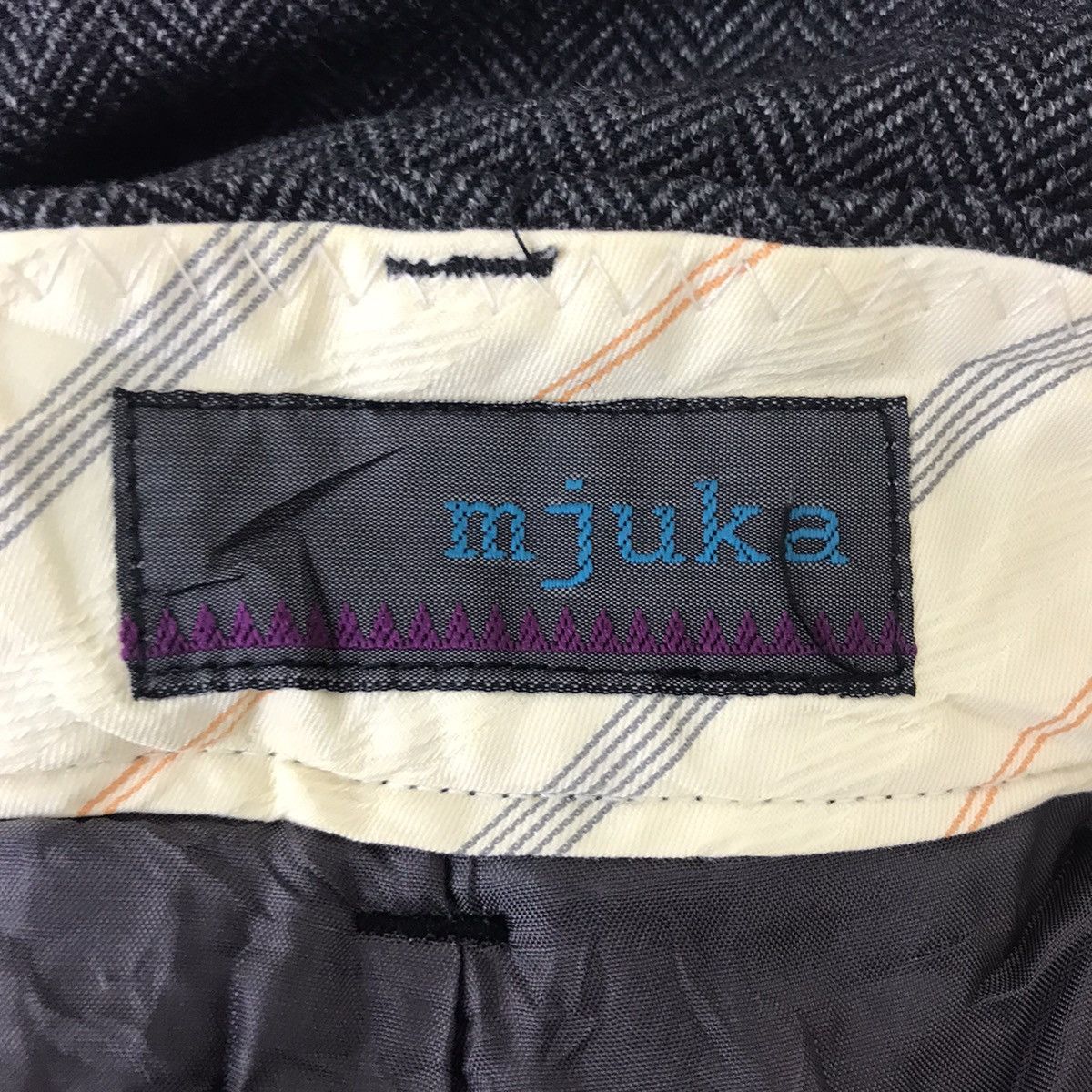 Vintage MJUKA Herringbone Japanese Brand Cargo Wool Trousers Pant Size US 29 - 4 Thumbnail