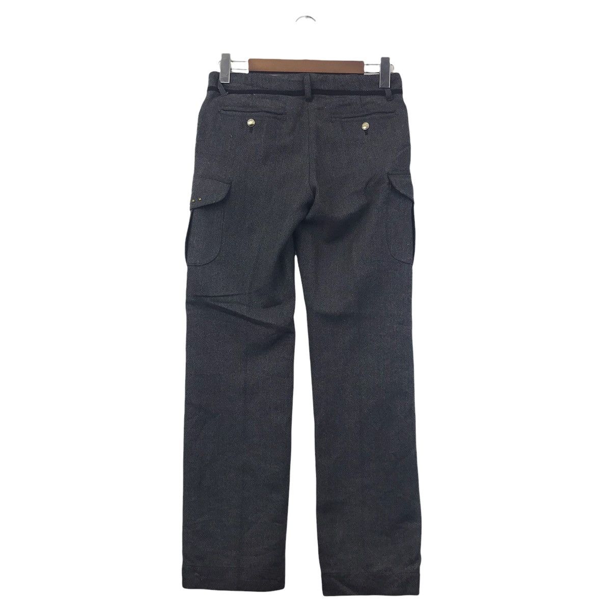 Vintage MJUKA Herringbone Japanese Brand Cargo Wool Trousers Pant Size US 29 - 8 Thumbnail