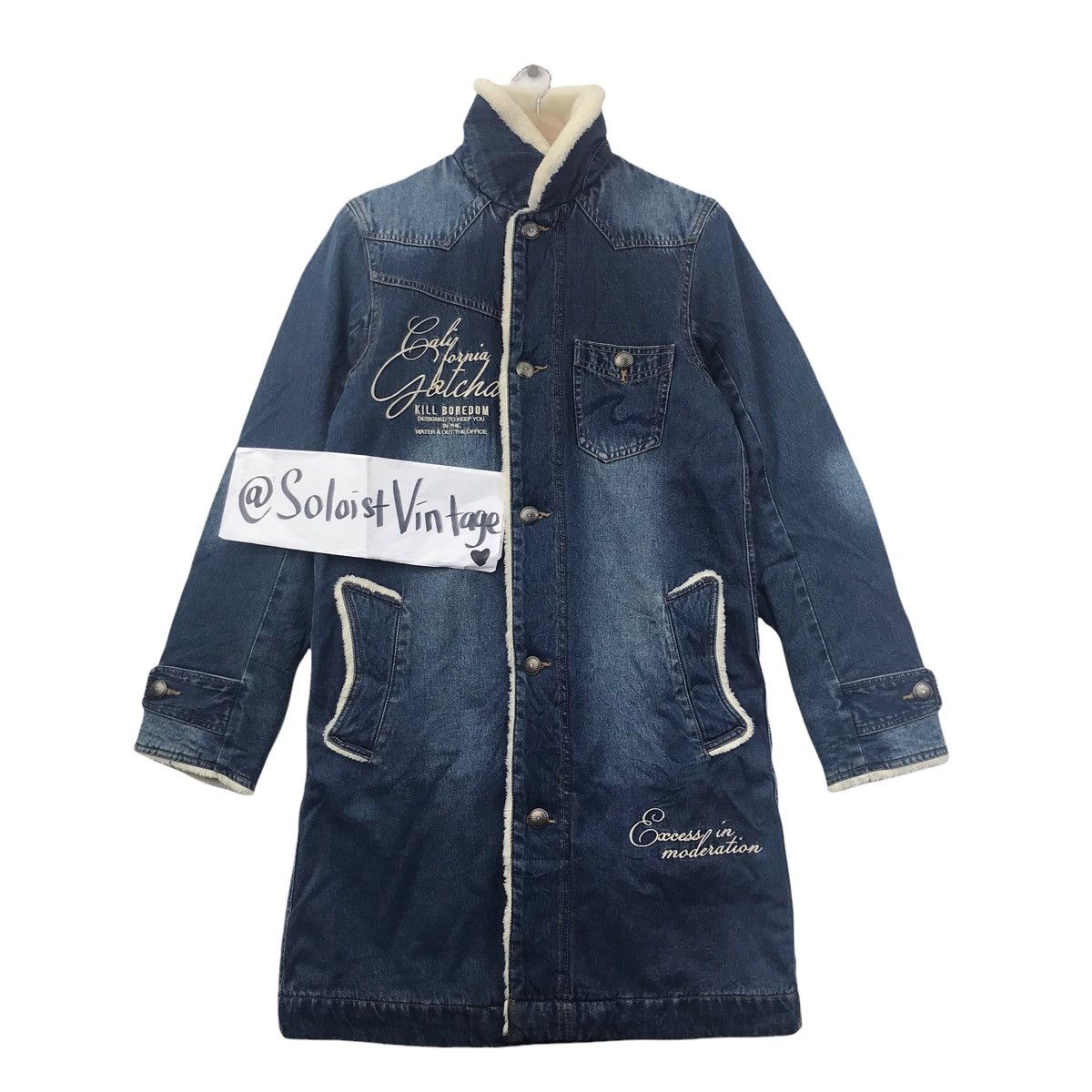 Gotcha GOTCHA CALIFORNIA SURF Surfing Wool Long Jeans Coat Jacket Size US S / EU 44-46 / 1 - 1 Thumbnail